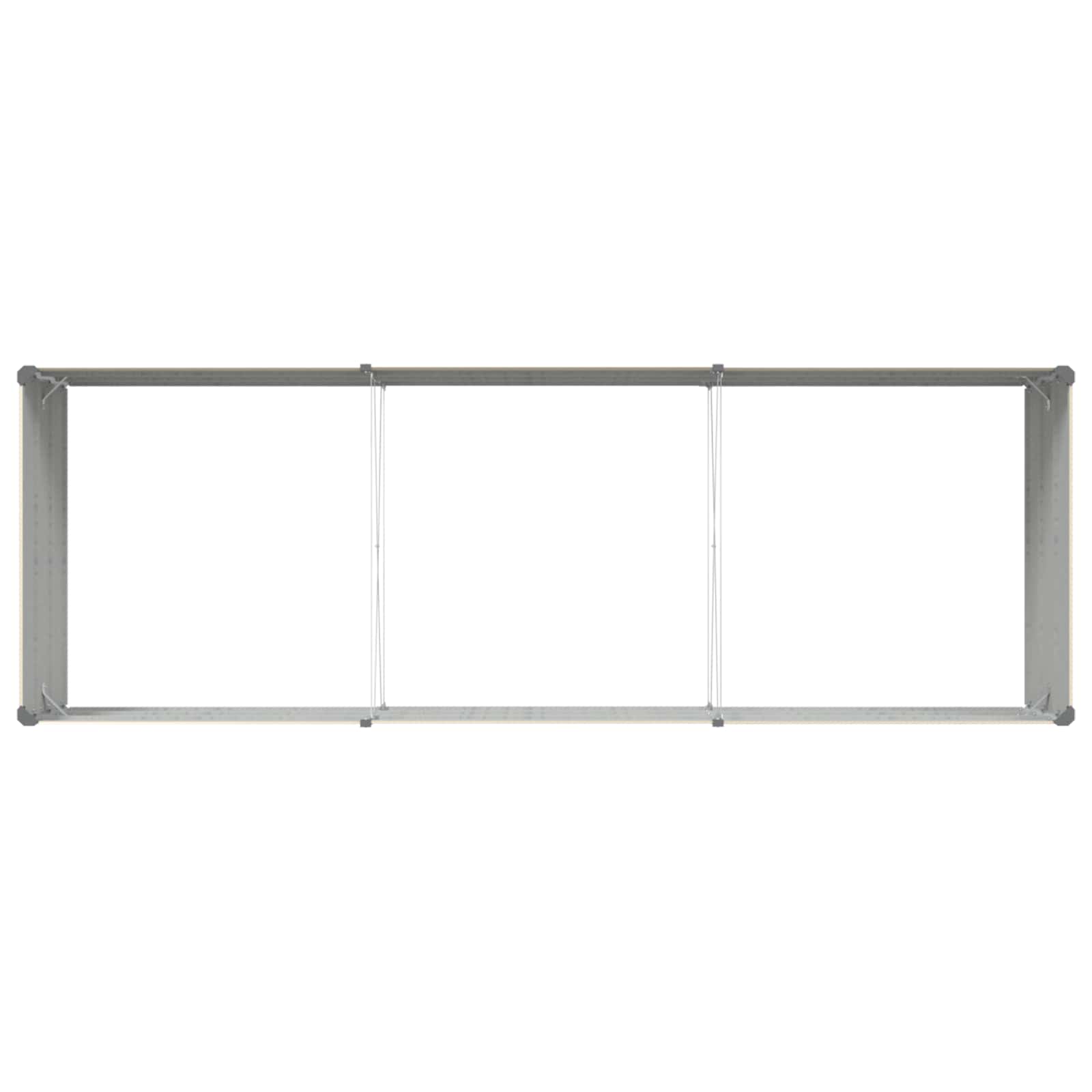 vidaXL Donica Kość słoniowa 290 x 100 x 45 cm Stal Galwanizowana