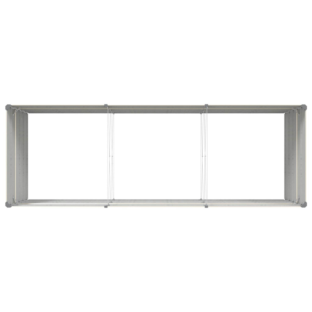 vidaXL Donica Kość słoniowa 290 x 100 x 75 cm Stal Galwanizowana