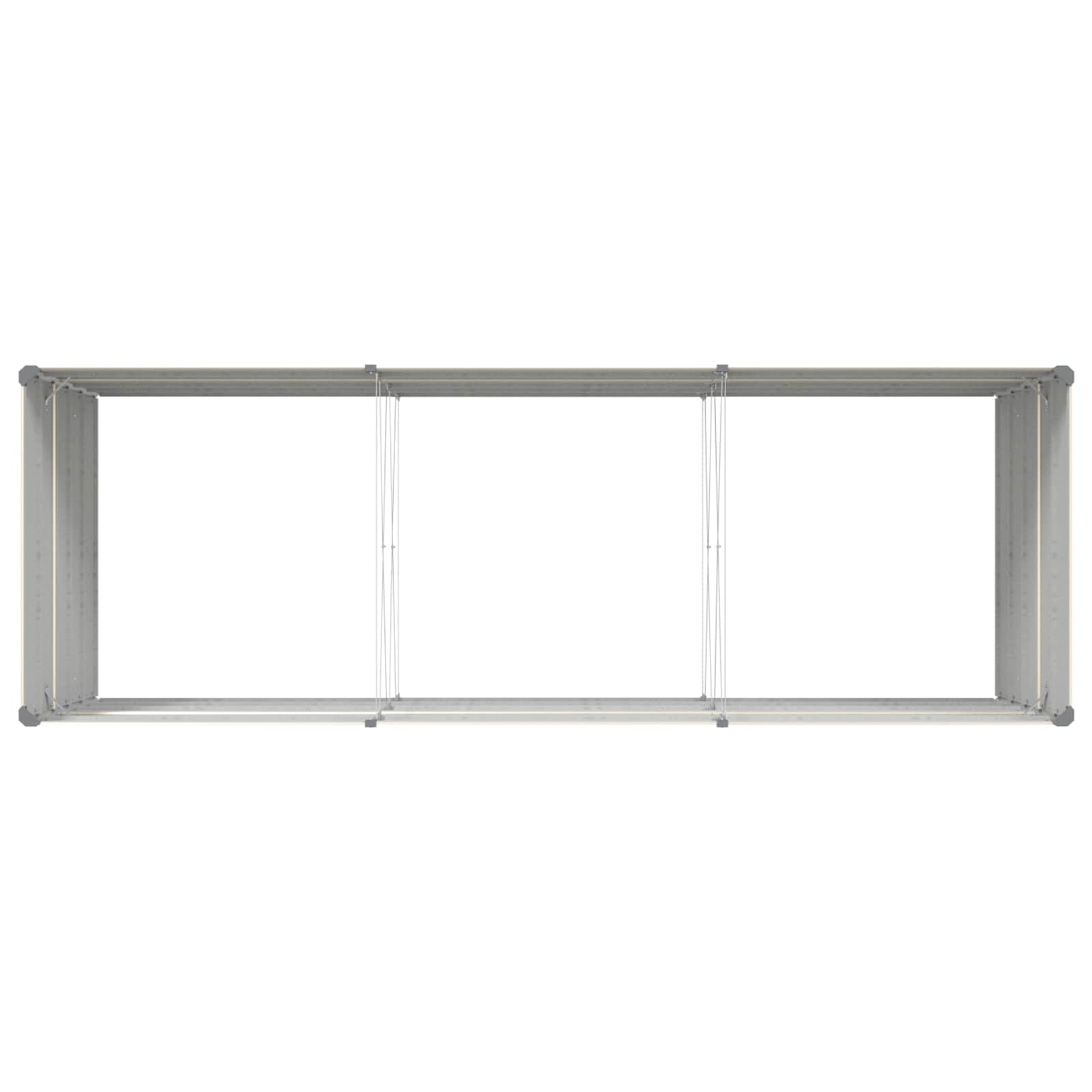 vidaXL Donica Kość słoniowa 290 x 100 x 75 cm Stal Galwanizowana