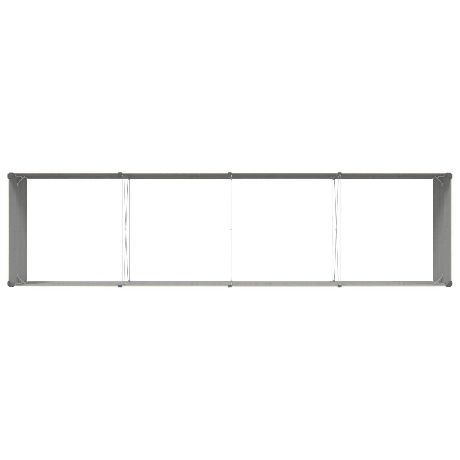 vidaXL Donica Kość słoniowa 385 x 100 x 45 cm Stal Galwanizowana