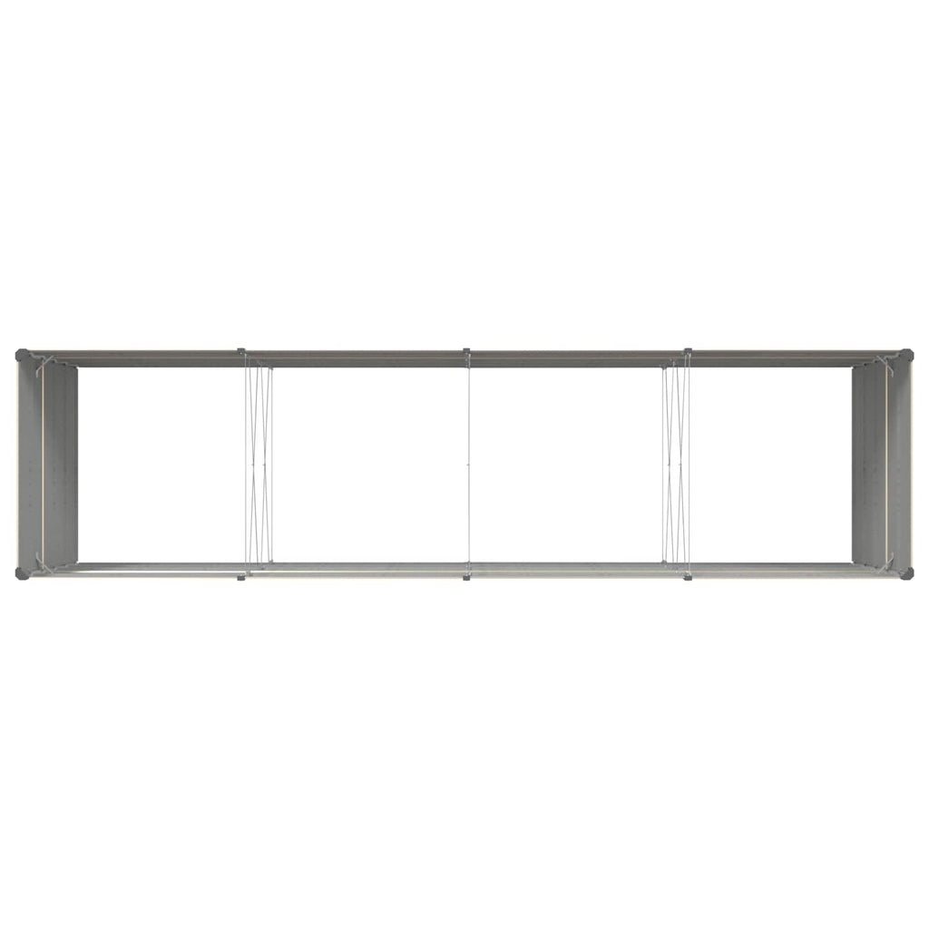 vidaXL Donica Kość słoniowa 385 x 100 x 75 cm Stal Galwanizowana