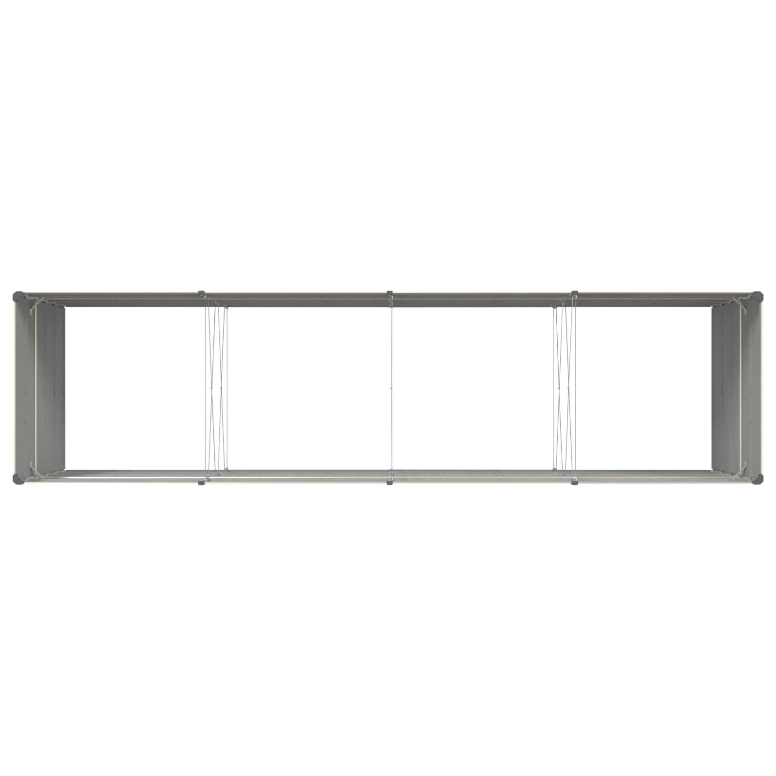 vidaXL Donica Kość słoniowa 385 x 100 x 75 cm Stal Galwanizowana