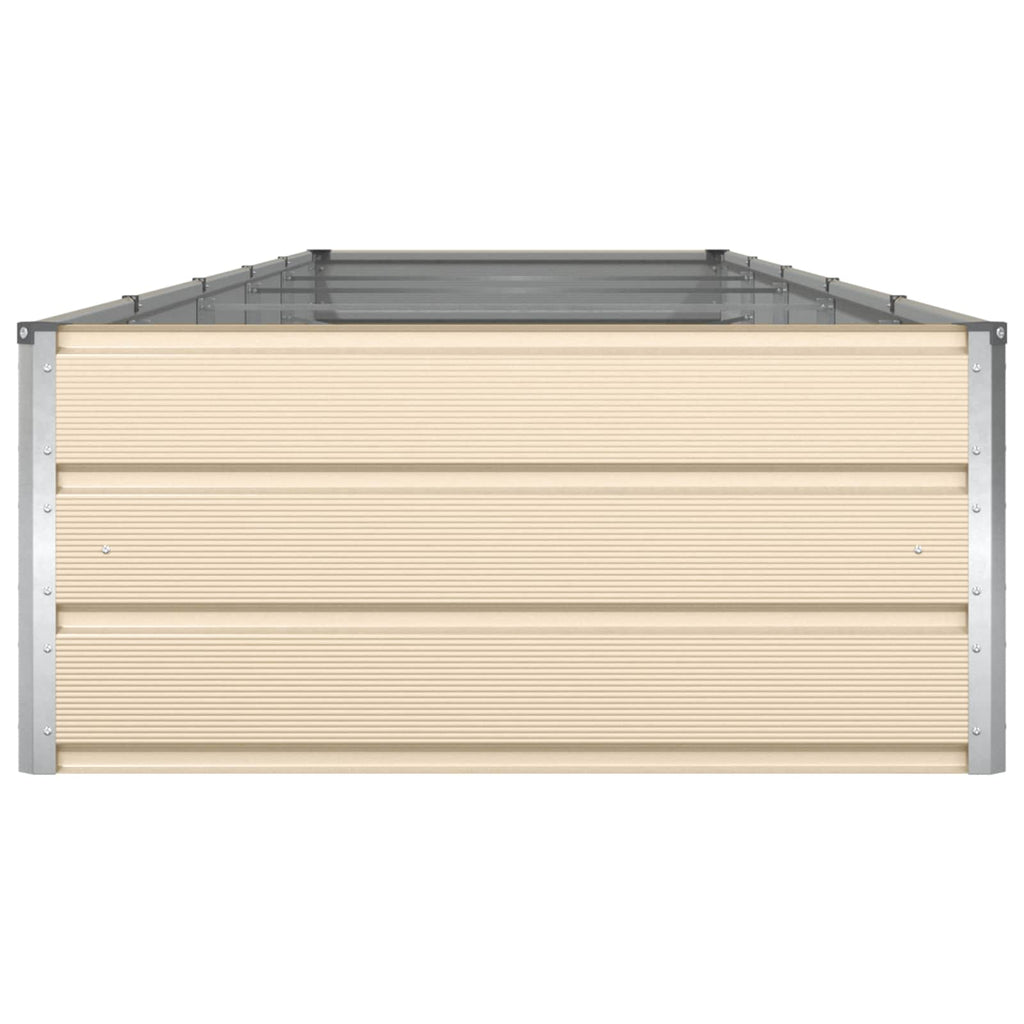 vidaXL Donica Kość słoniowa 480 x 100 x 45 cm Stal Galwanizowana