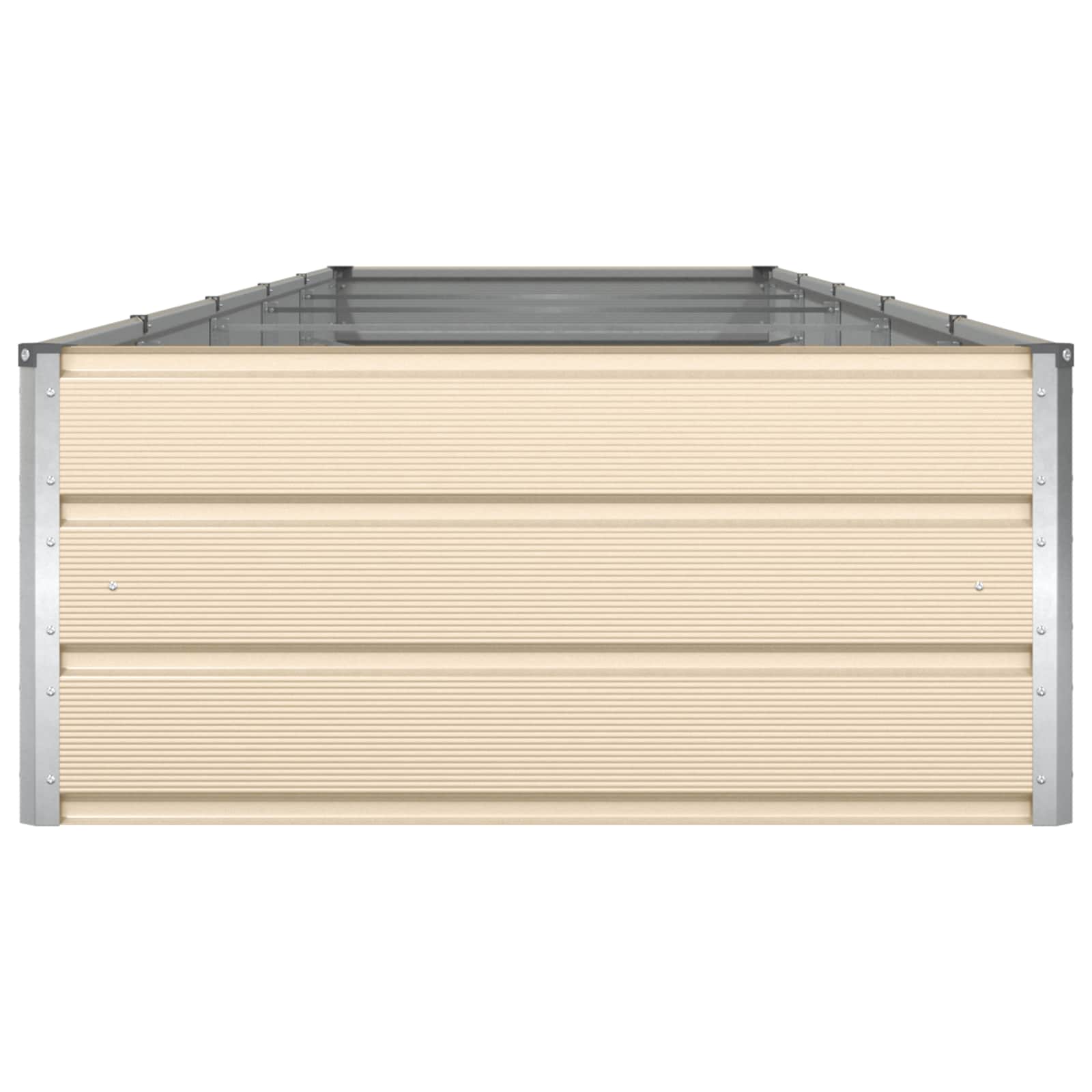 vidaXL Donica Kość słoniowa 480 x 100 x 45 cm Stal Galwanizowana