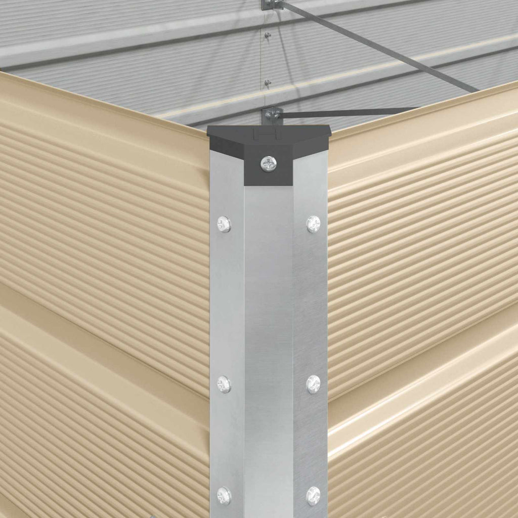vidaXL Donica Kość słoniowa 580 x 100 x 45 cm Stal Galwanizowana