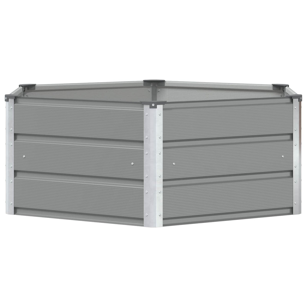 vidaXL Donica Jasnoszary 129 x 129 x 45 cm Stal