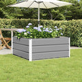 vidaXL Donica Jasnoszary 100 x 100 x 45 cm Stal