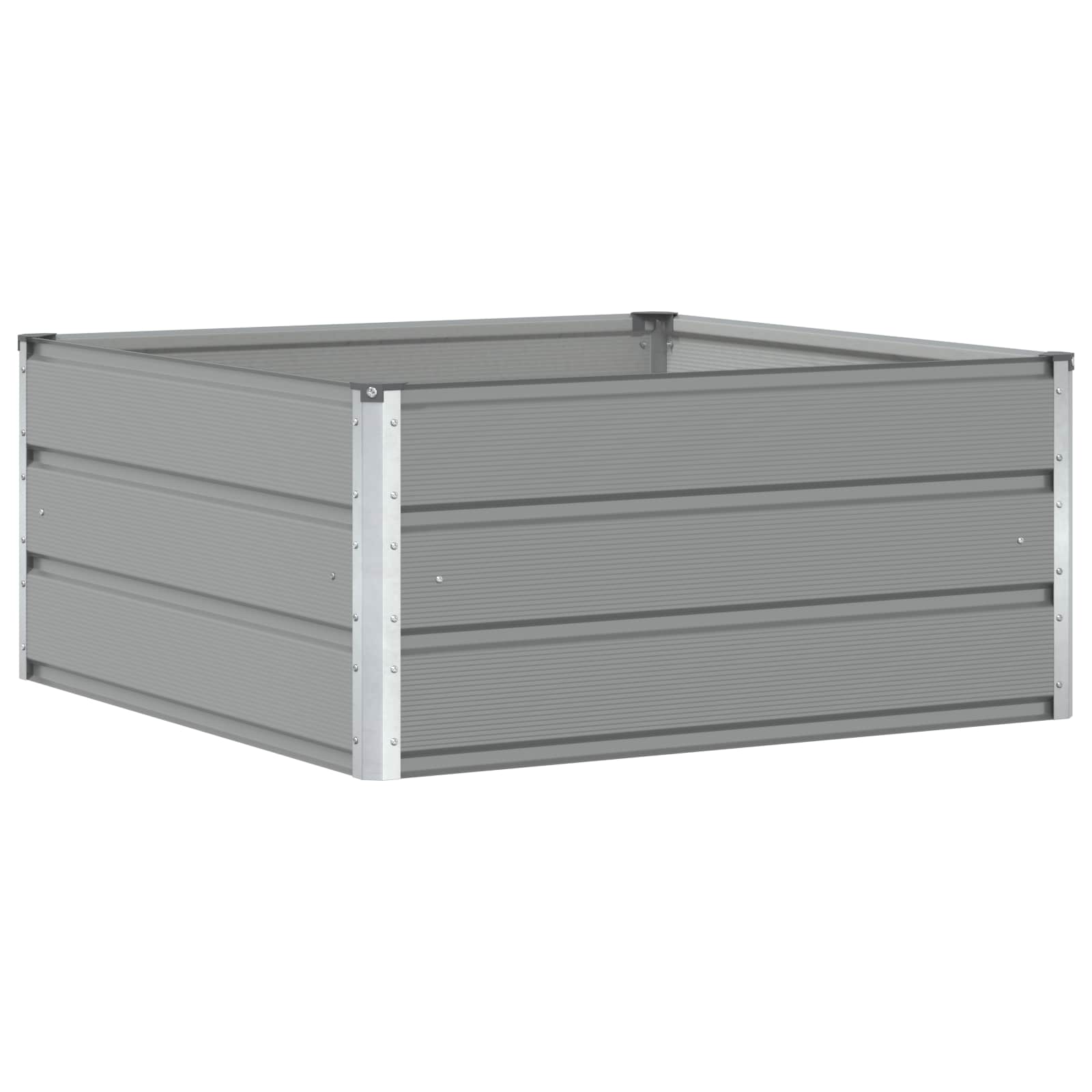 vidaXL Donica Jasnoszary 100 x 100 x 45 cm Stal
