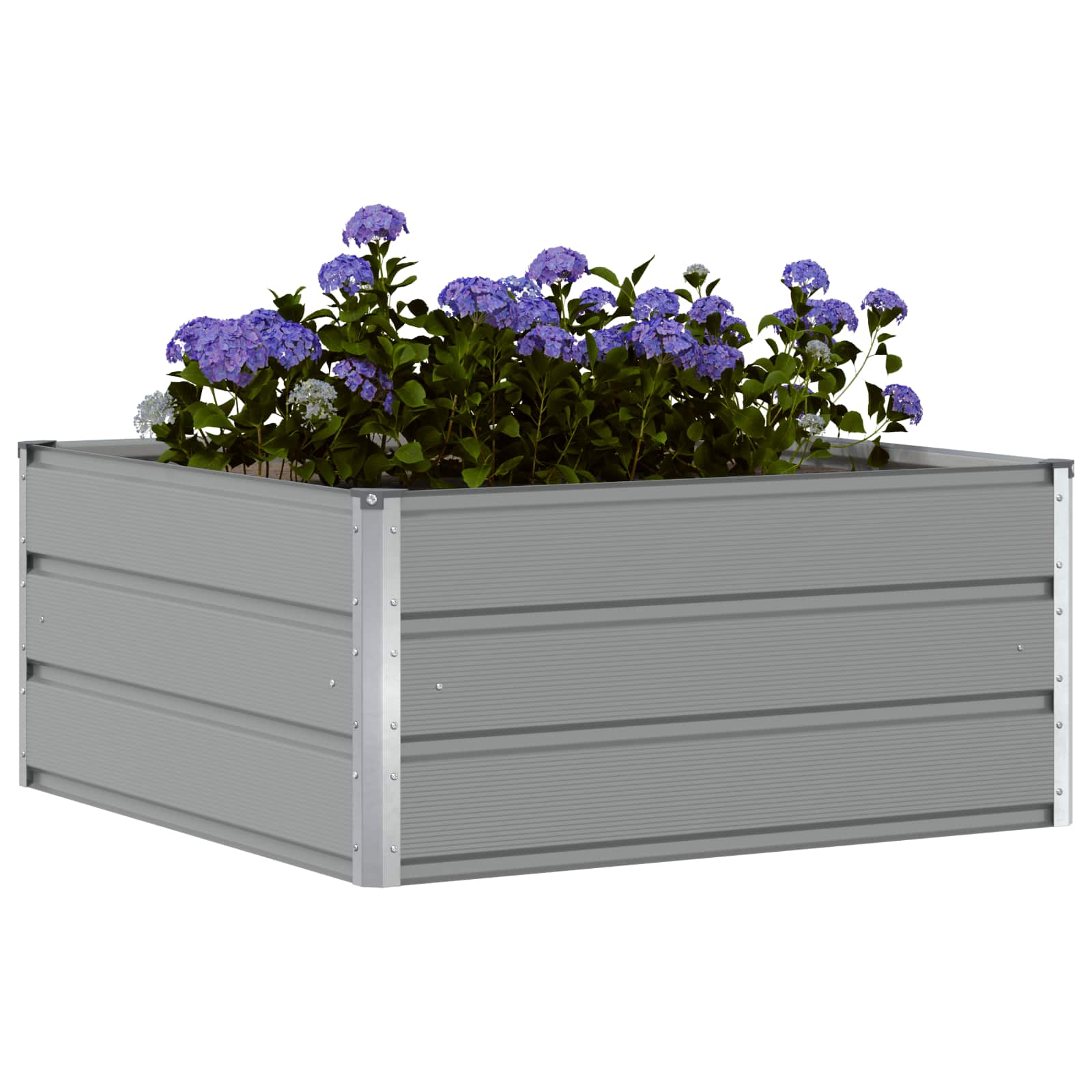 vidaXL Donica Jasnoszary 100 x 100 x 45 cm Stal