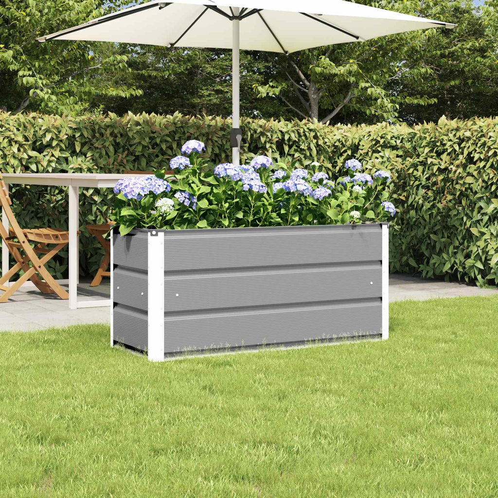 vidaXL Donica Jasnoszary 100 x 40 x 45 cm Stal