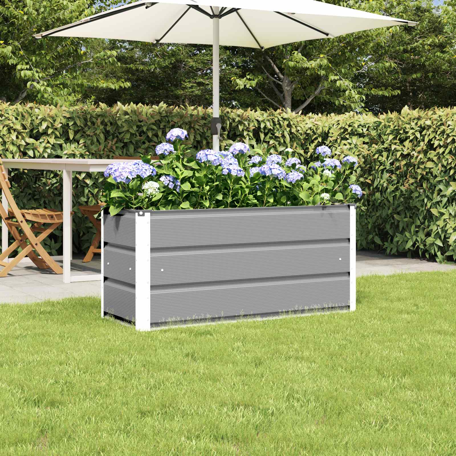 vidaXL Donica Jasnoszary 100 x 40 x 45 cm Stal