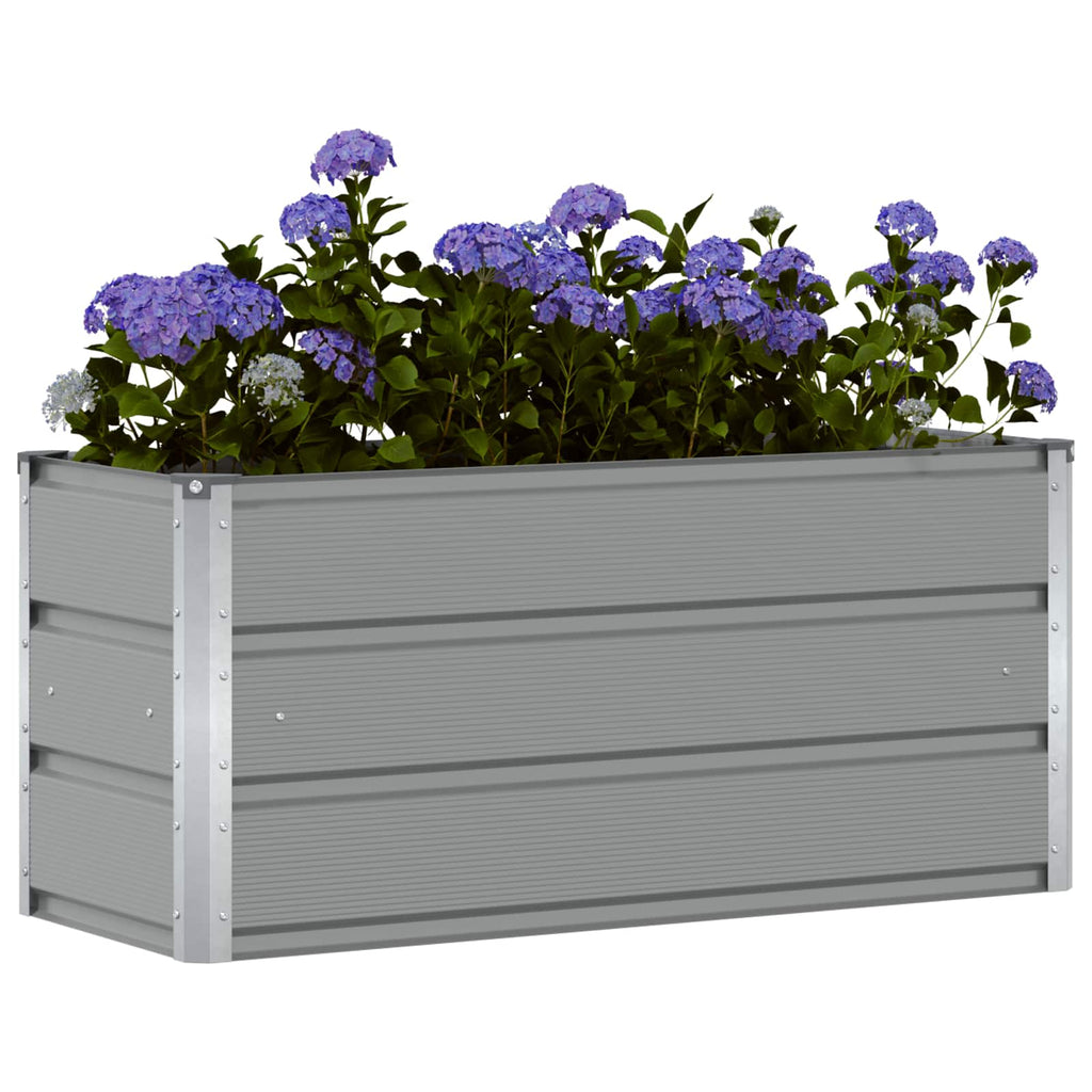 vidaXL Donica Jasnoszary 100 x 40 x 45 cm Stal