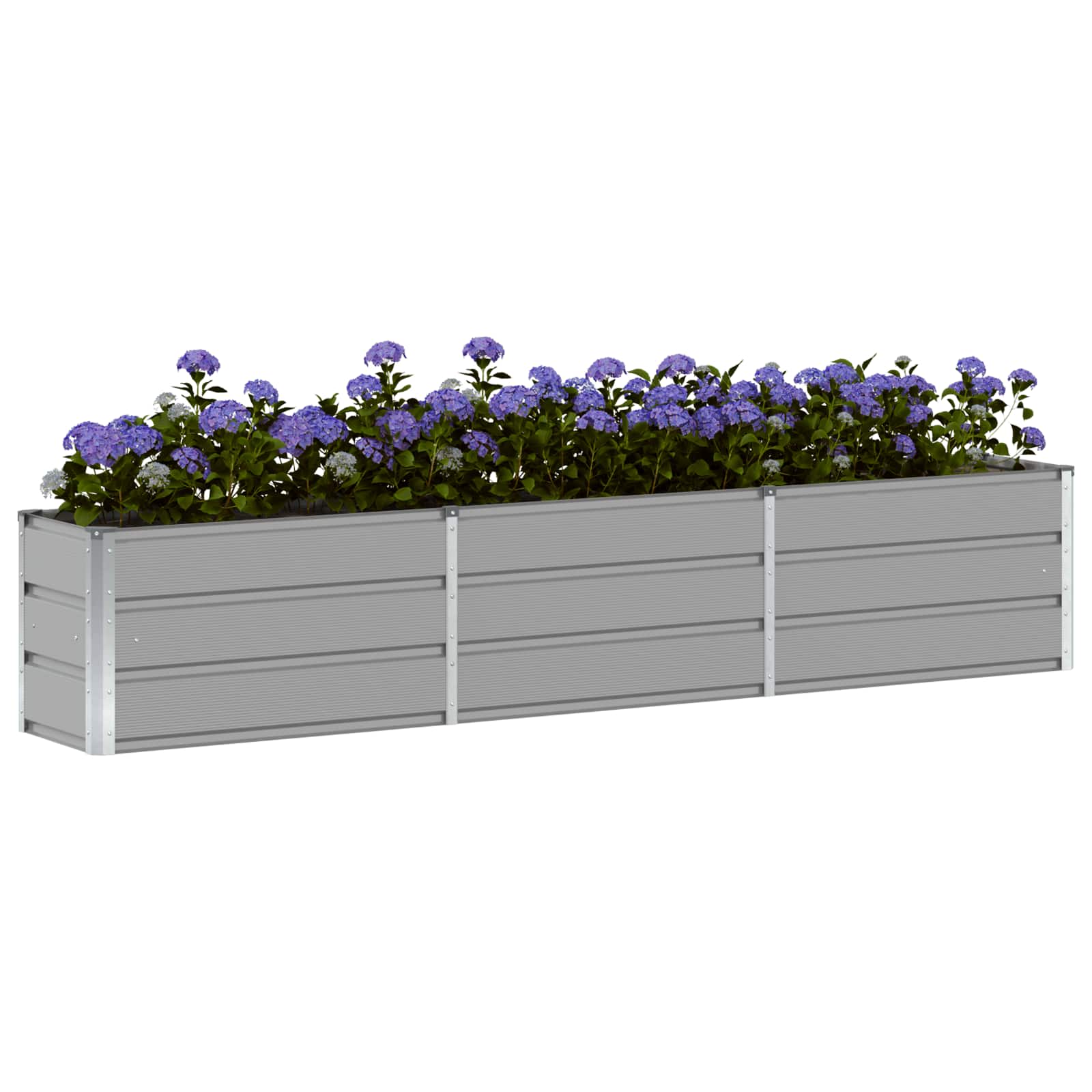 vidaXL Donica Jasnoszary 240 x 40 x 45 cm Stal