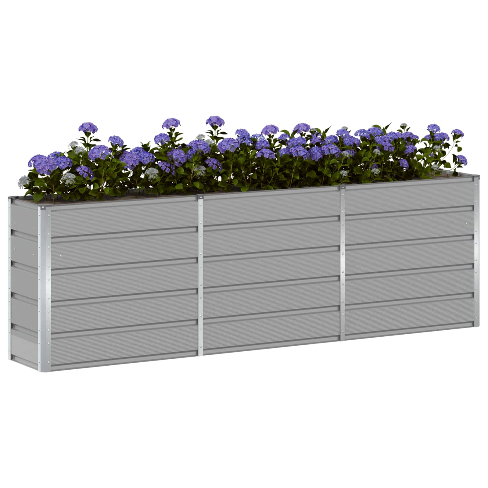 vidaXL Donica Jasnoszary 240 x 40 x 75 cm Stal