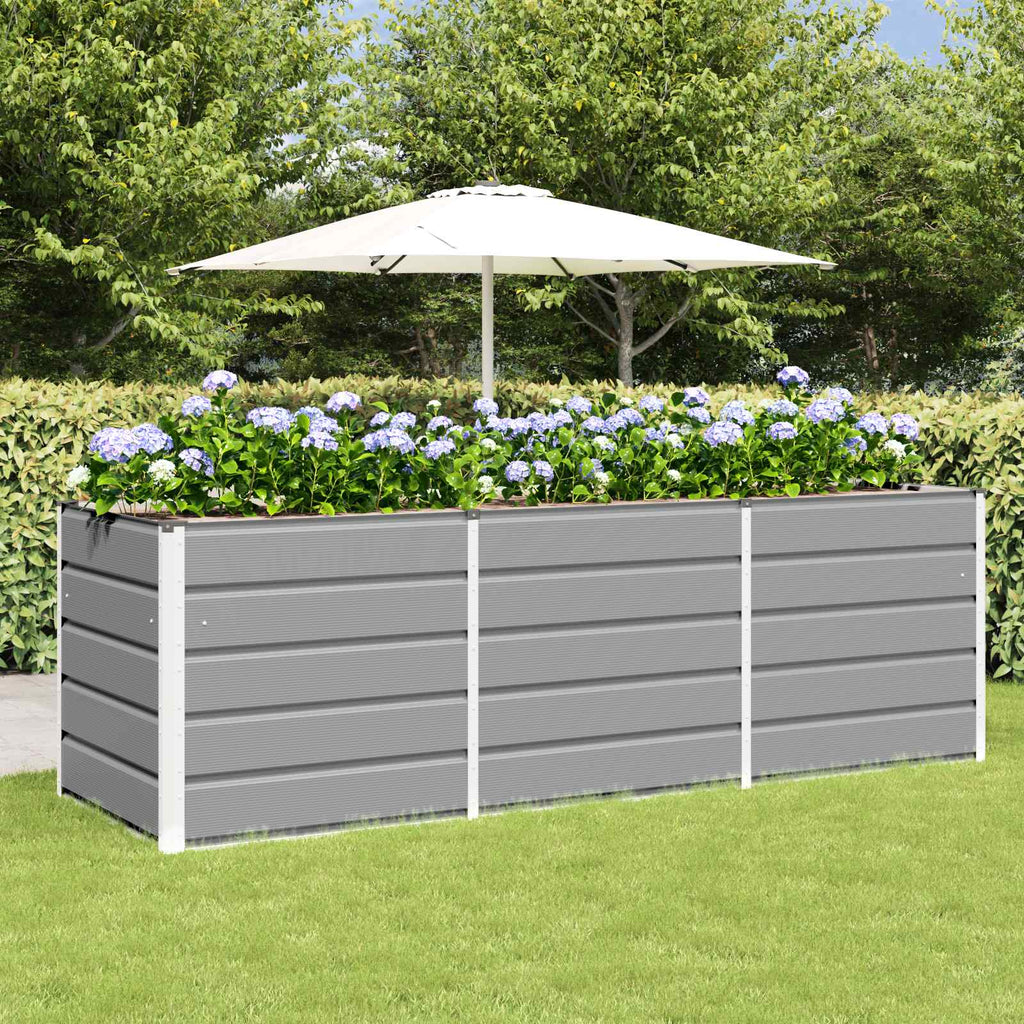 vidaXL Donica Jasnoszary 240 x 80 x 75 cm Stal