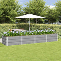 vidaXL Donica Jasnoszary 320 x 80 x 45 cm Stal