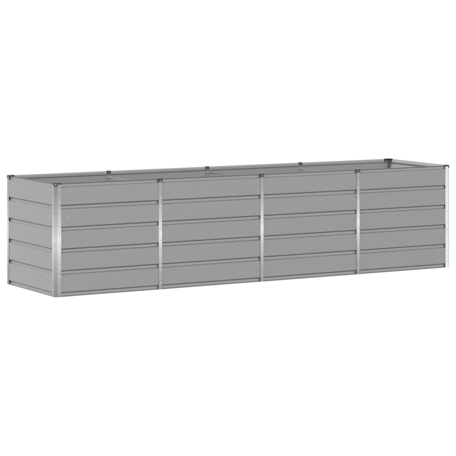 vidaXL Donica Jasnoszary 320 x 80 x 75 cm Stal