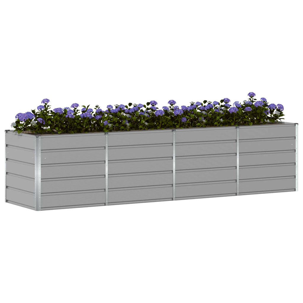 vidaXL Donica Jasnoszary 320 x 80 x 75 cm Stal