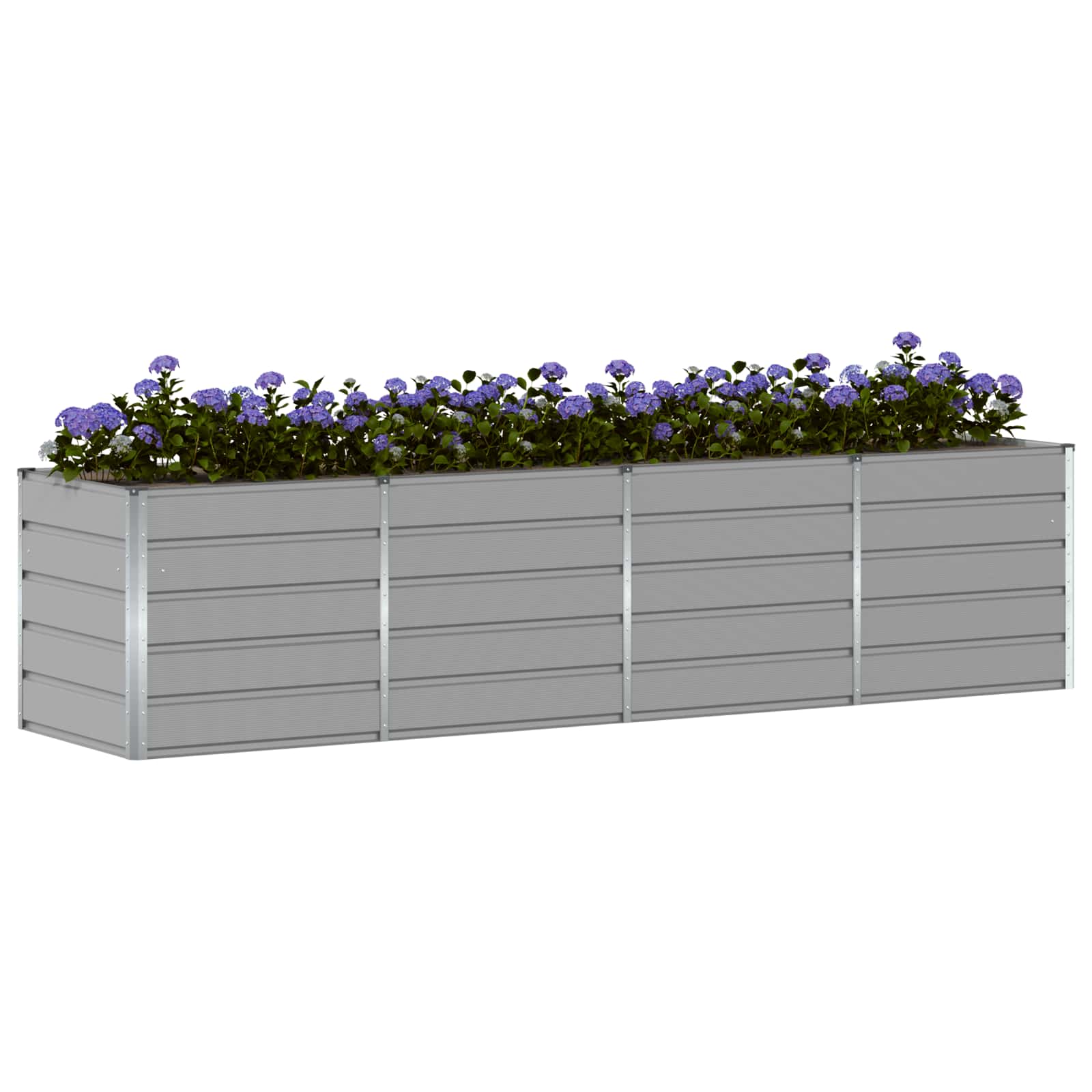 vidaXL Donica Jasnoszary 320 x 80 x 75 cm Stal
