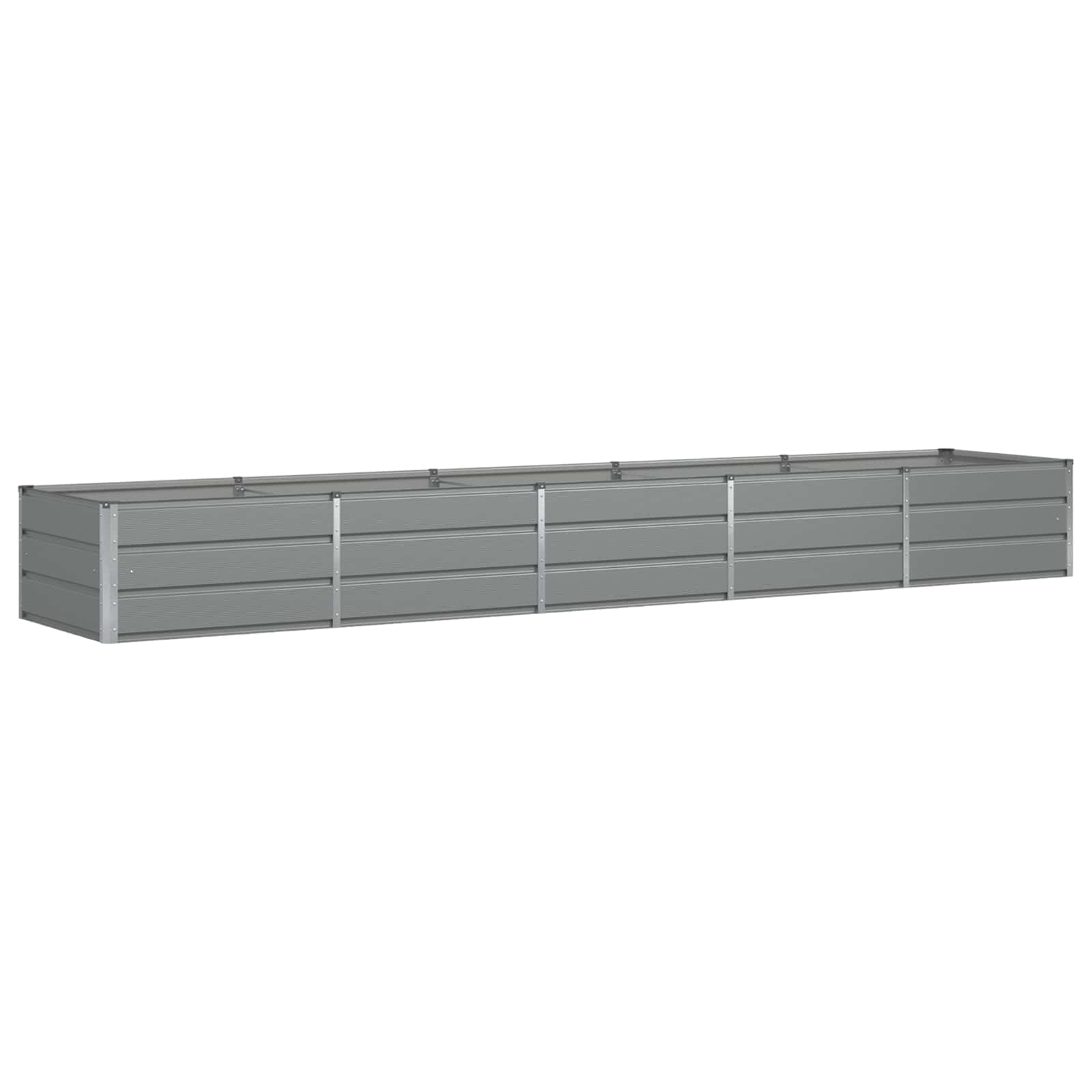 vidaXL Donica Jasnoszary 400 x 80 x 45 cm Stal