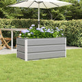 vidaXL Donica Jasnoszary 100 x 50 x 45 cm Stal Galwanizowana