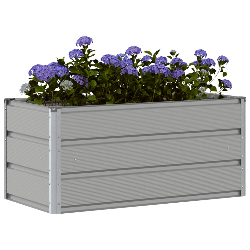 vidaXL Donica Jasnoszary 100 x 50 x 45 cm Stal Galwanizowana