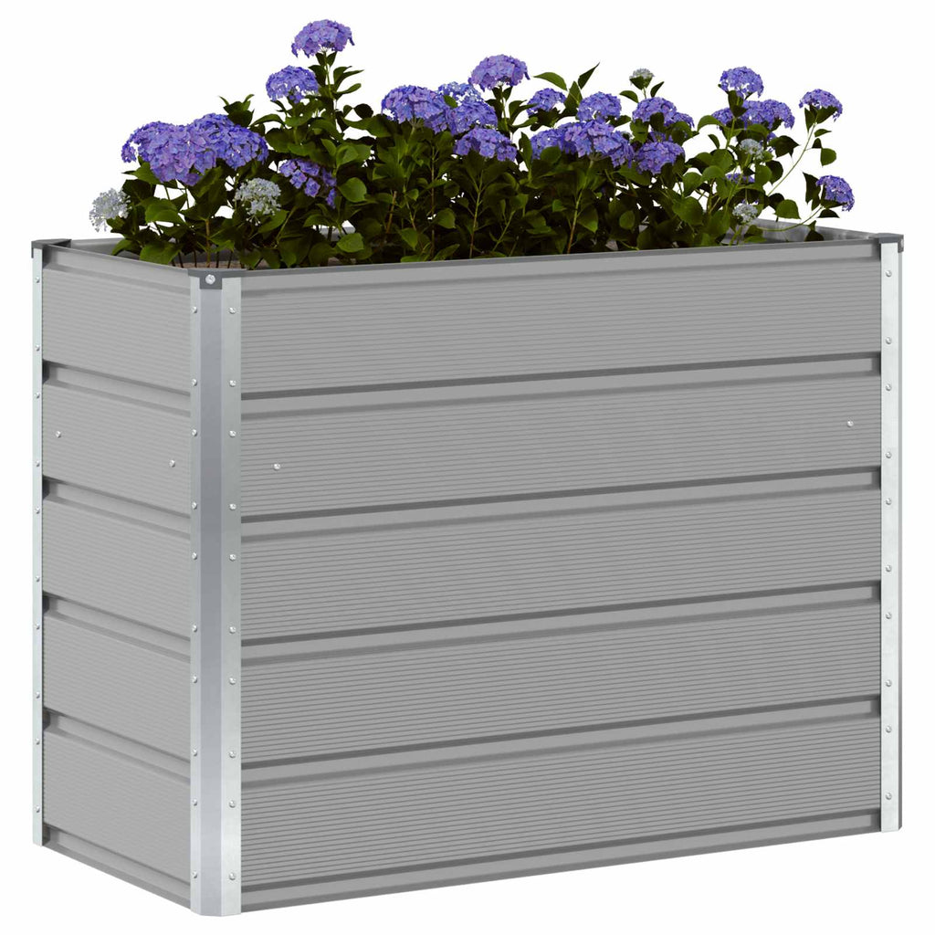vidaXL Donica Jasnoszary 100 x 50 x 77 cm Stal Galwanizowana