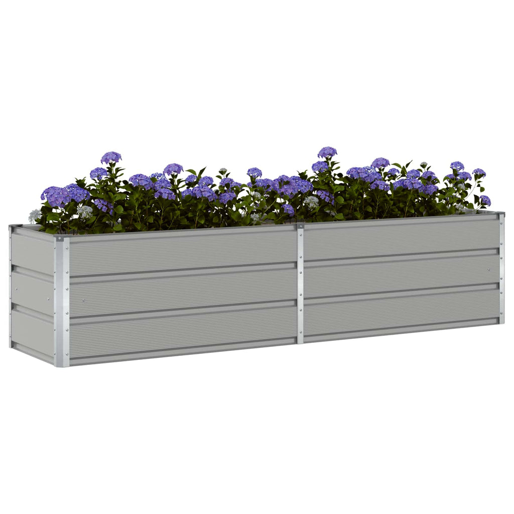 vidaXL Donica Jasnoszary 195 x 50 x 45 cm Stal Galwanizowana