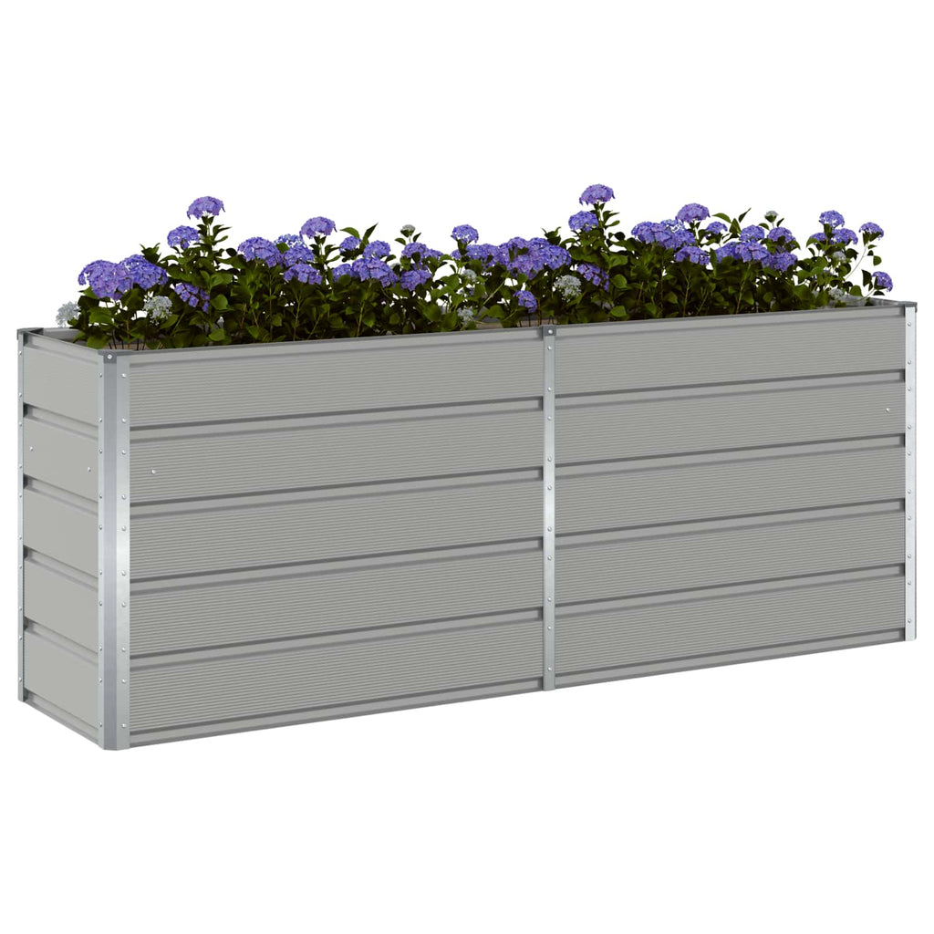 vidaXL Donica Jasnoszary 195 x 50 x 75 cm Stal Galwanizowana
