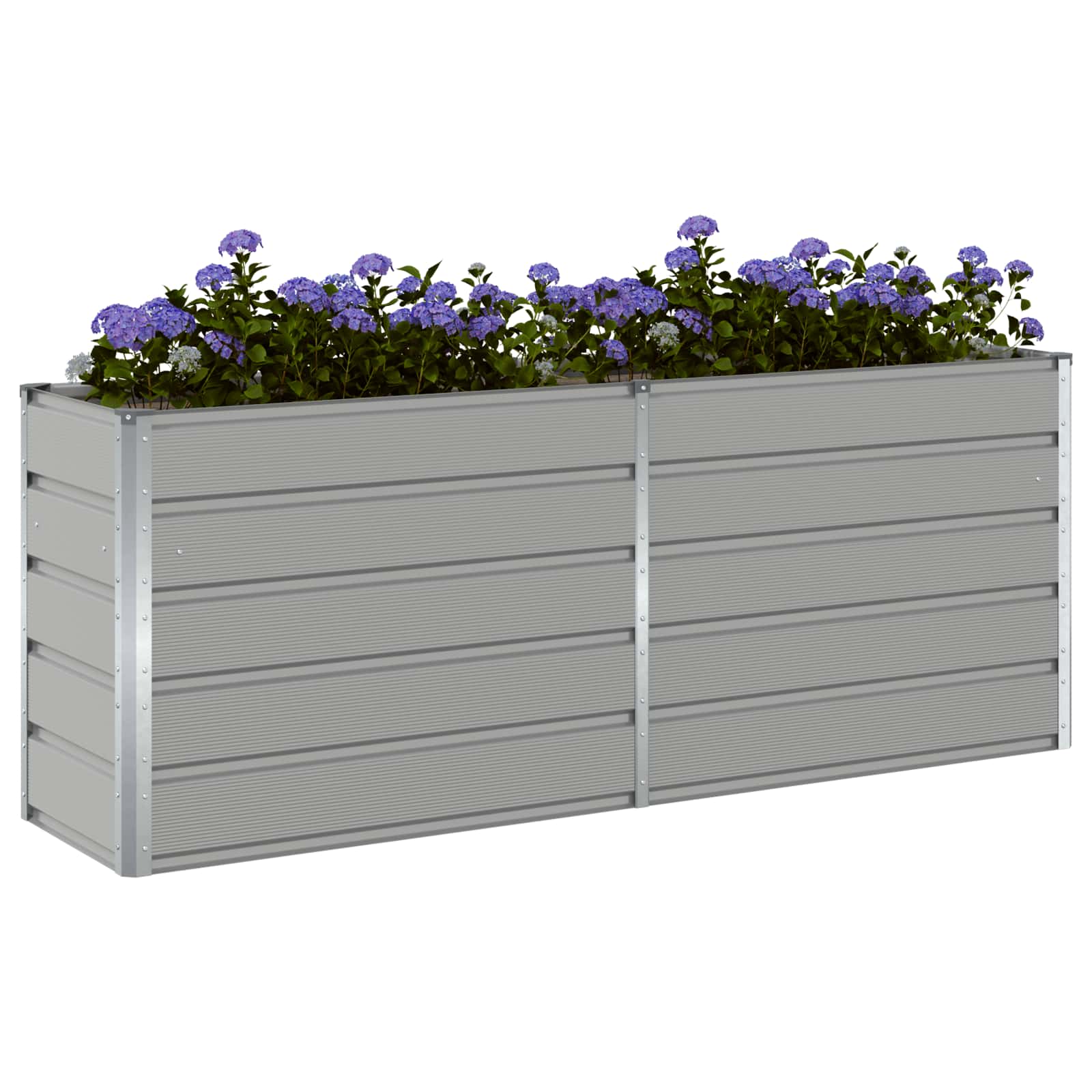 vidaXL Donica Jasnoszary 195 x 50 x 75 cm Stal Galwanizowana