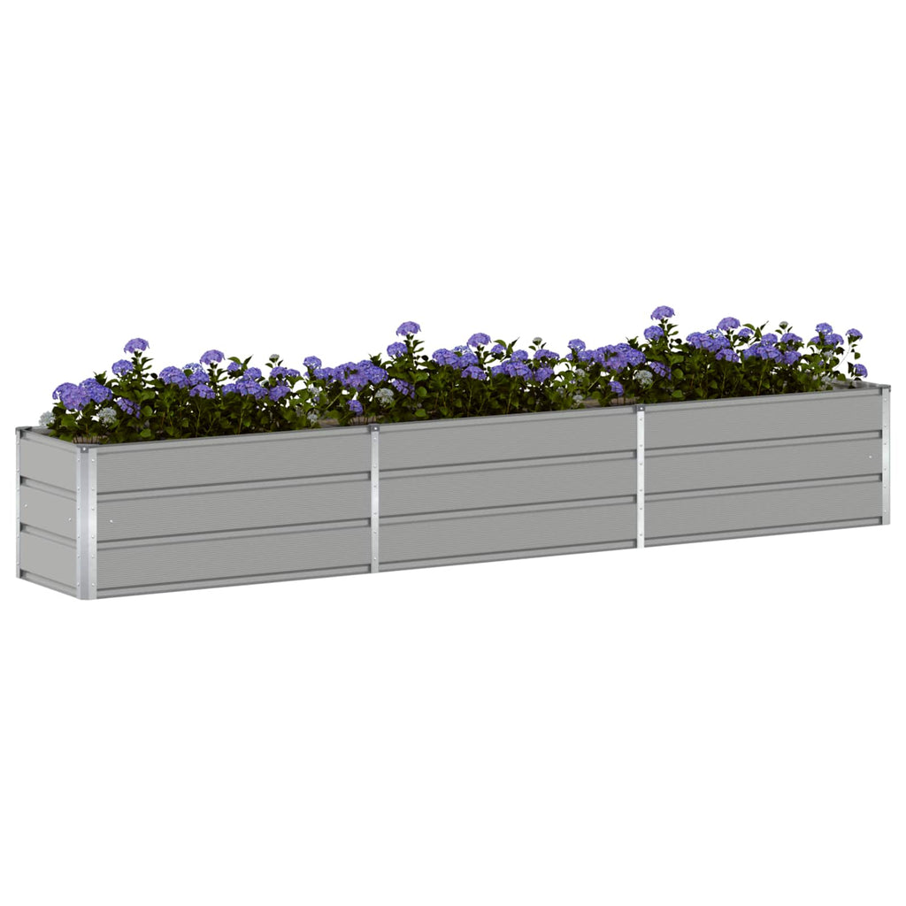 vidaXL Donica Jasnoszary 290 x 50 x 45 cm Stal Galwanizowana