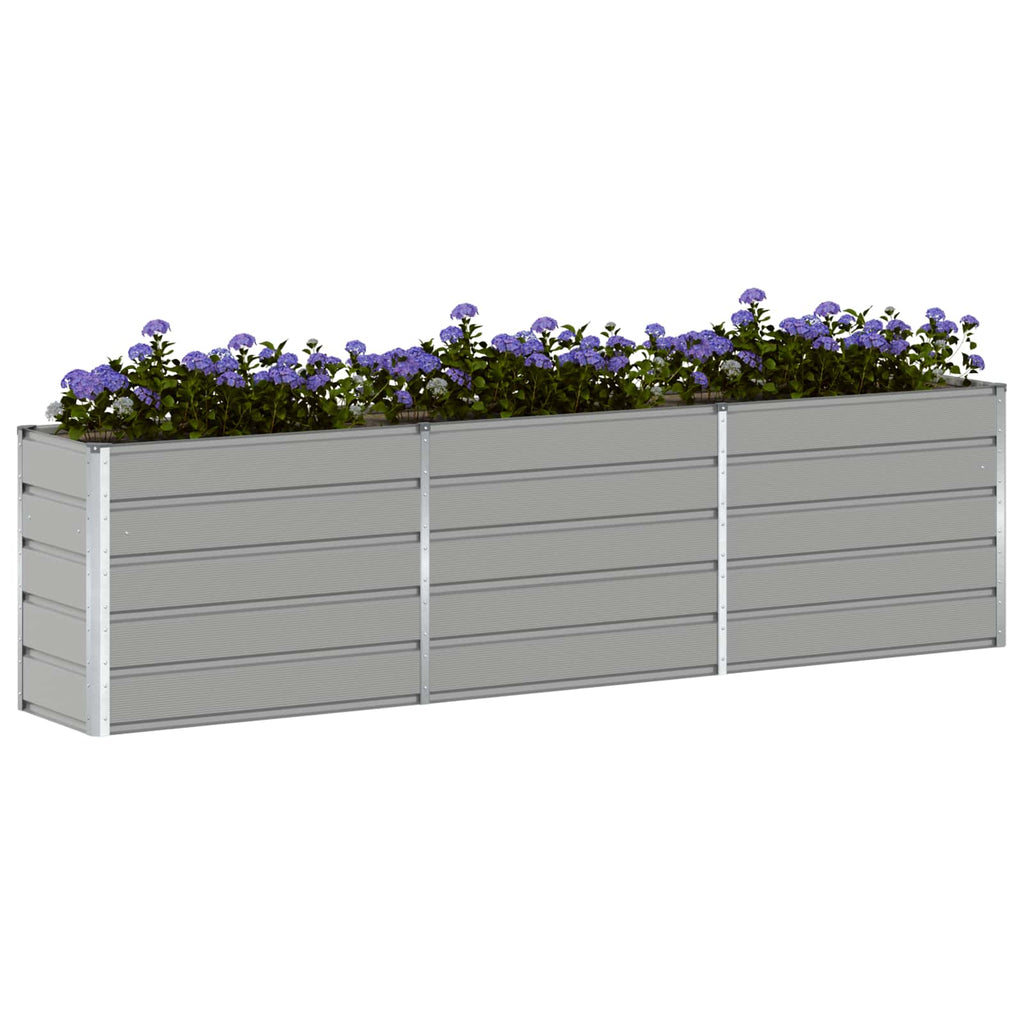 vidaXL Donica Jasnoszary 290 x 50 x 75 cm Stal Galwanizowana