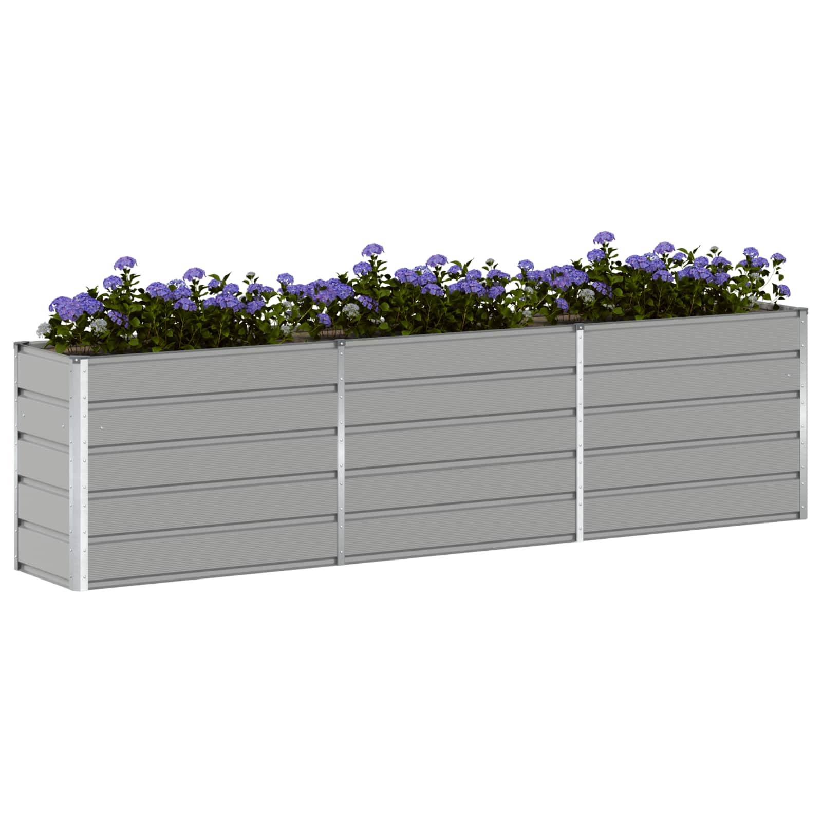 vidaXL Donica Jasnoszary 290 x 50 x 75 cm Stal Galwanizowana