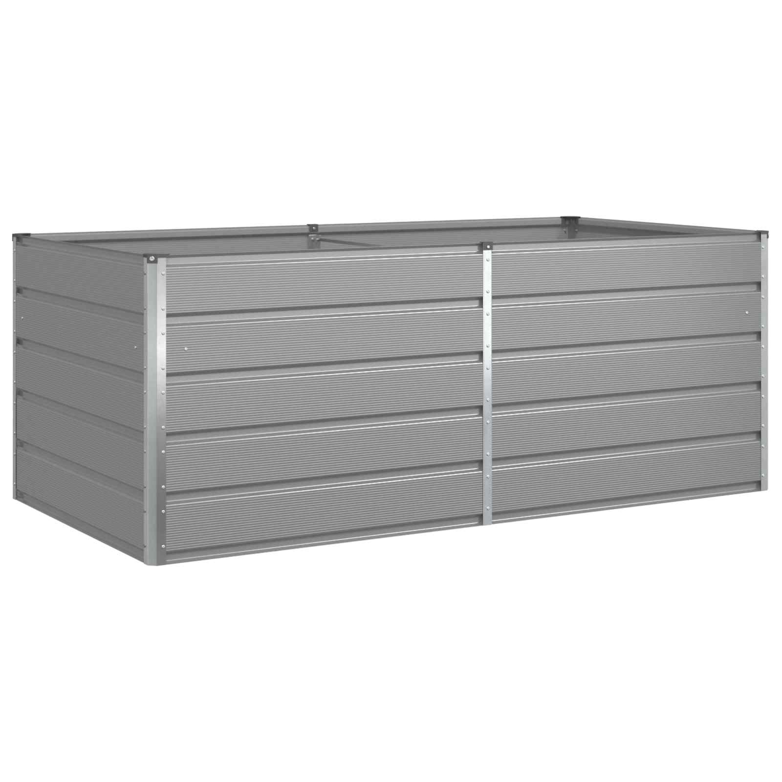 vidaXL Donica Jasnoszary 195 x 100 x 75 cm Stal Galwanizowana