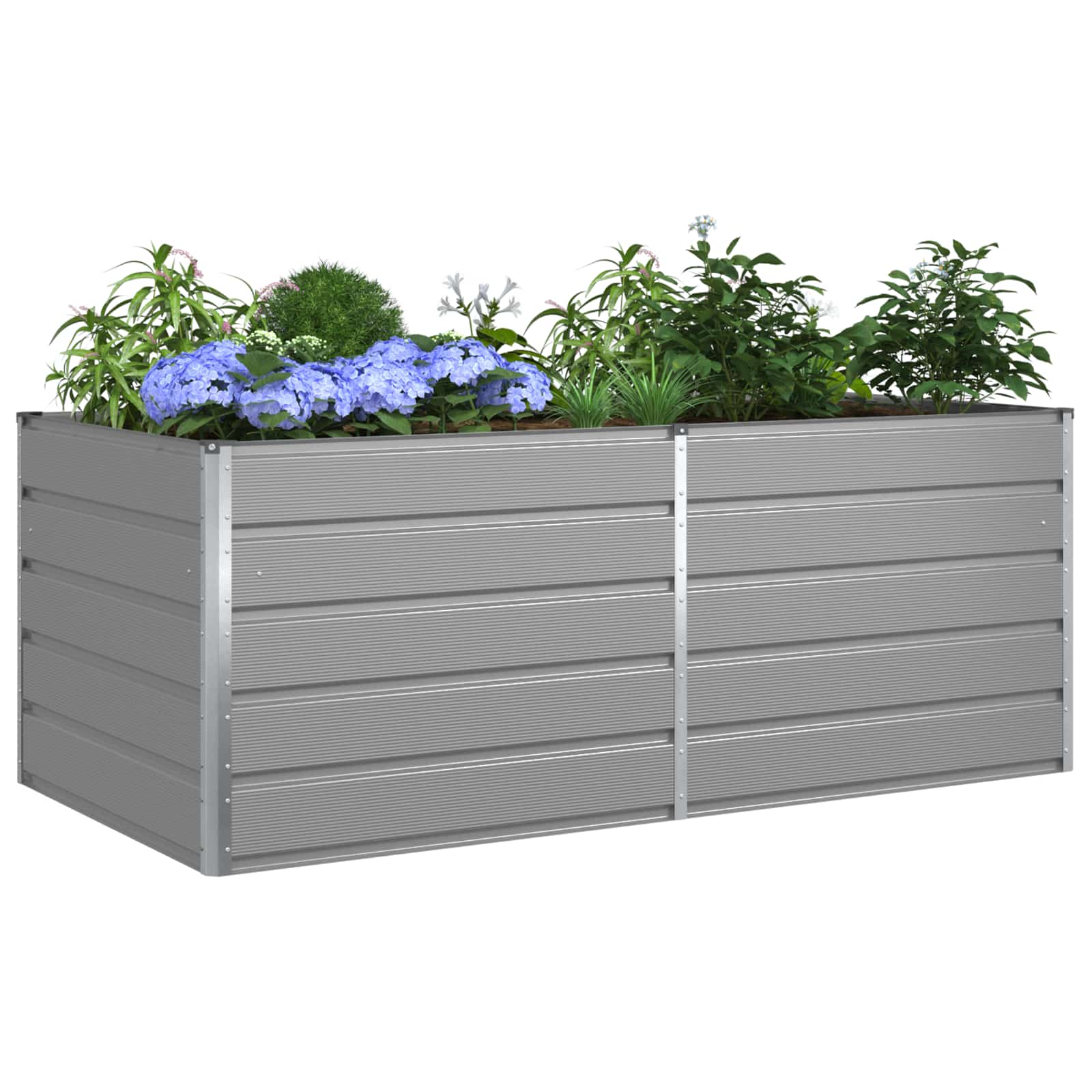 vidaXL Donica Jasnoszary 195 x 100 x 75 cm Stal Galwanizowana