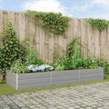 vidaXL Donica Jasnoszary 290 x 100 x 45 cm Stal Galwanizowana