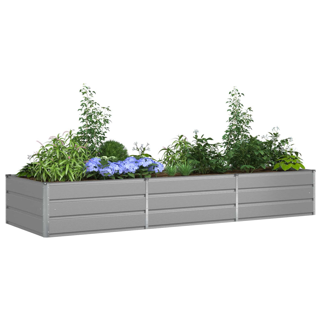 vidaXL Donica Jasnoszary 290 x 100 x 45 cm Stal Galwanizowana