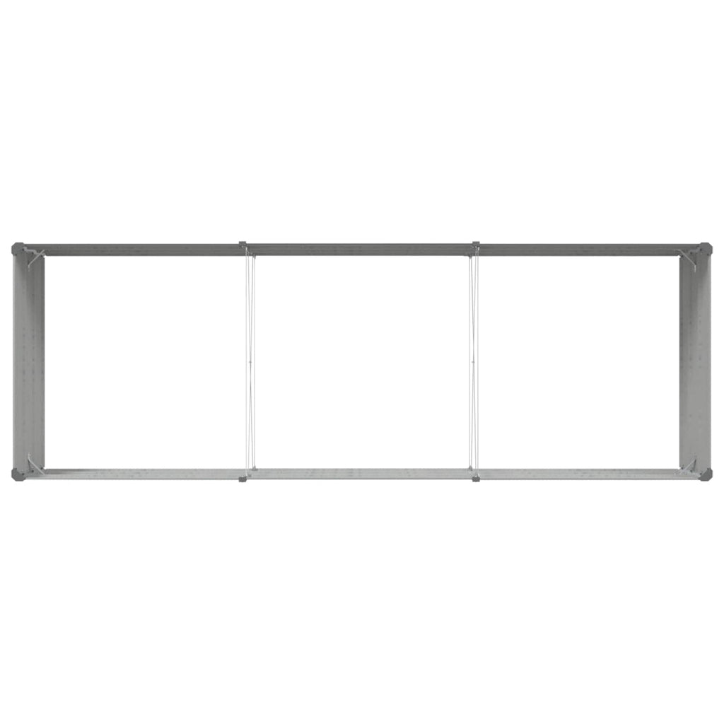 vidaXL Donica Jasnoszary 290 x 100 x 45 cm Stal Galwanizowana