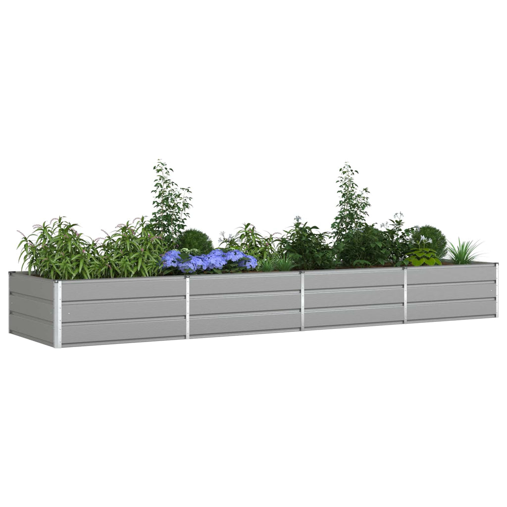 vidaXL Donica Jasnoszary 385 x 100 x 45 cm Stal Galwanizowana