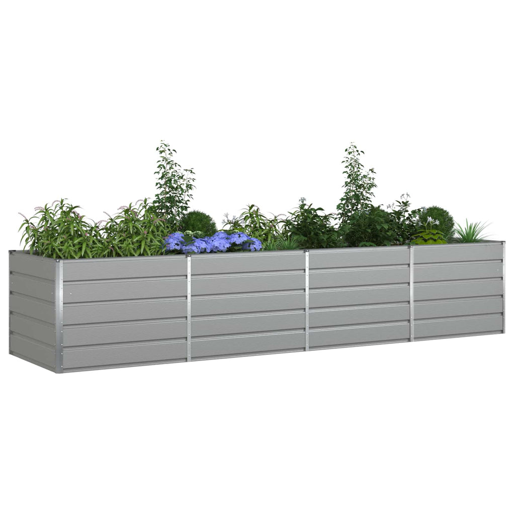 vidaXL Donica Jasnoszary 385 x 100 x 75 cm Stal Galwanizowana