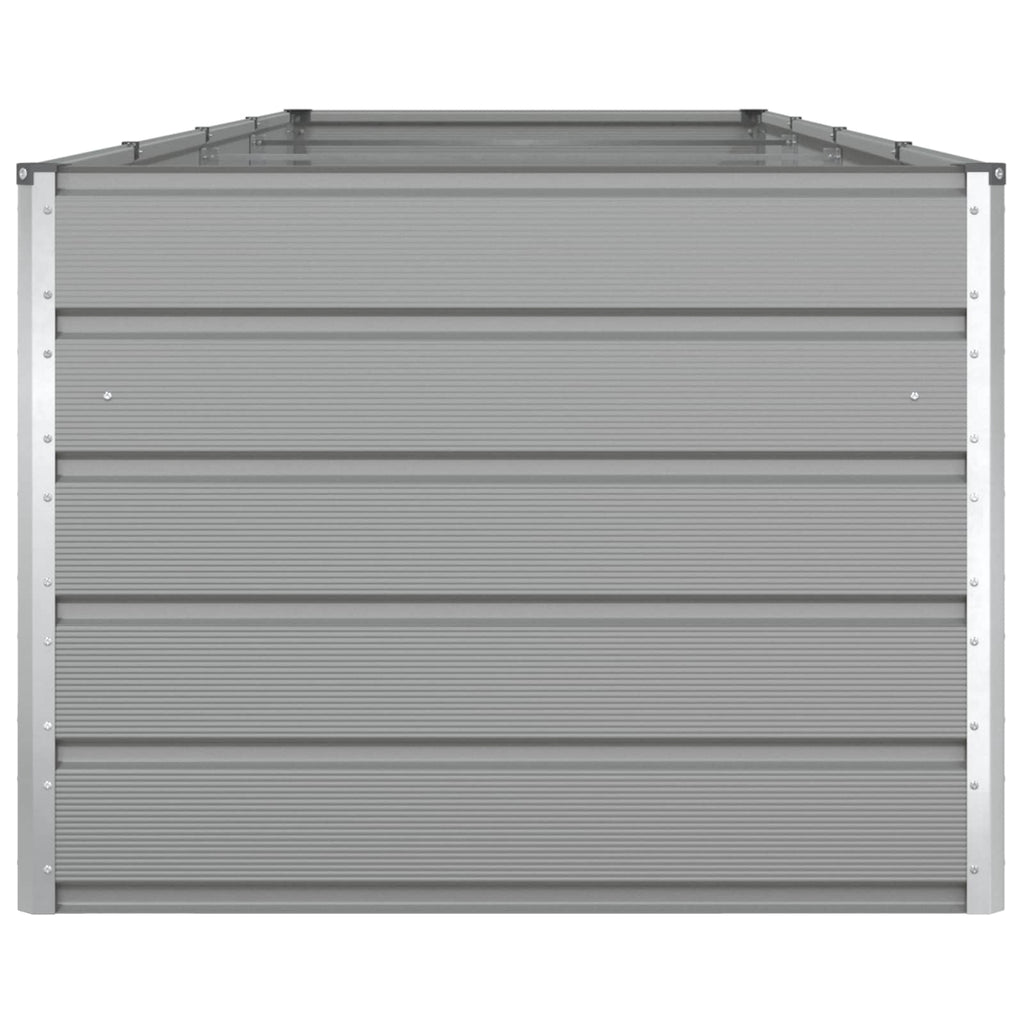 vidaXL Donica Jasnoszary 385 x 100 x 75 cm Stal Galwanizowana