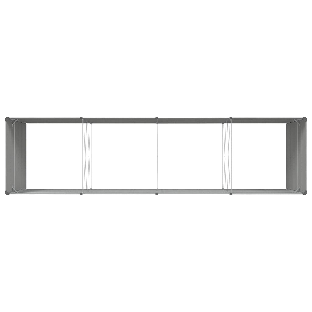 vidaXL Donica Jasnoszary 385 x 100 x 75 cm Stal Galwanizowana