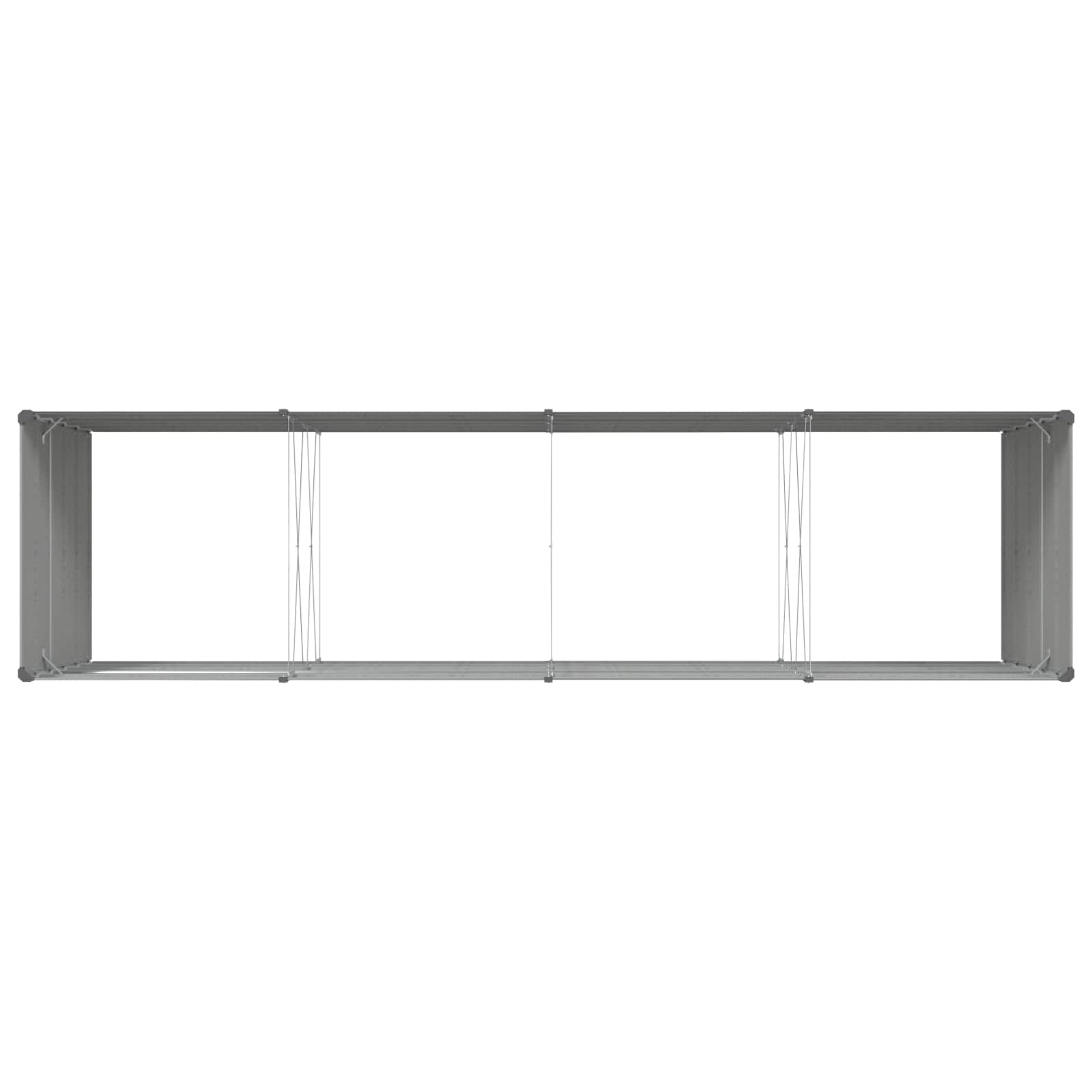vidaXL Donica Jasnoszary 385 x 100 x 75 cm Stal Galwanizowana