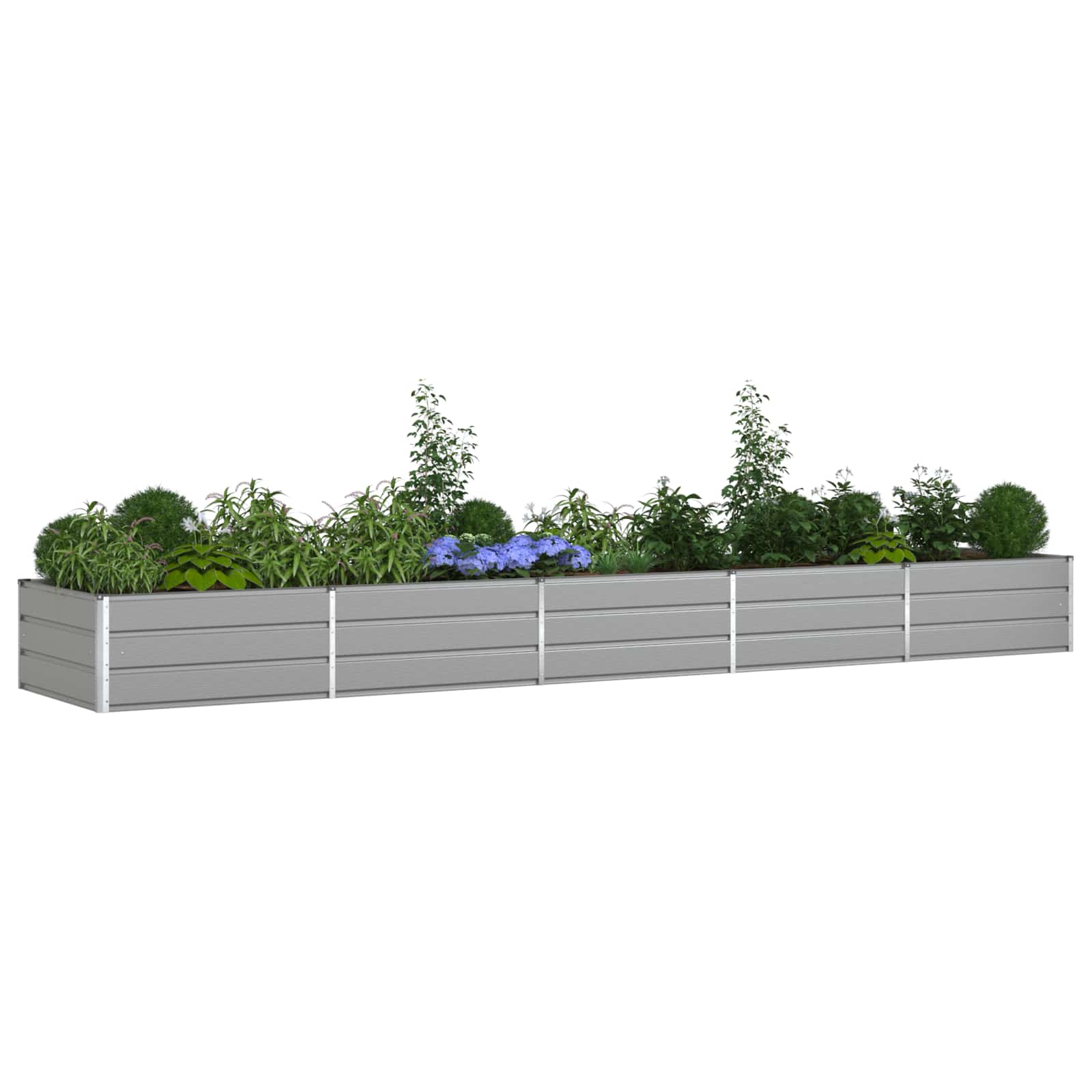 vidaXL Donica Jasnoszary 480 x 100 x 45 cm Stal Galwanizowana