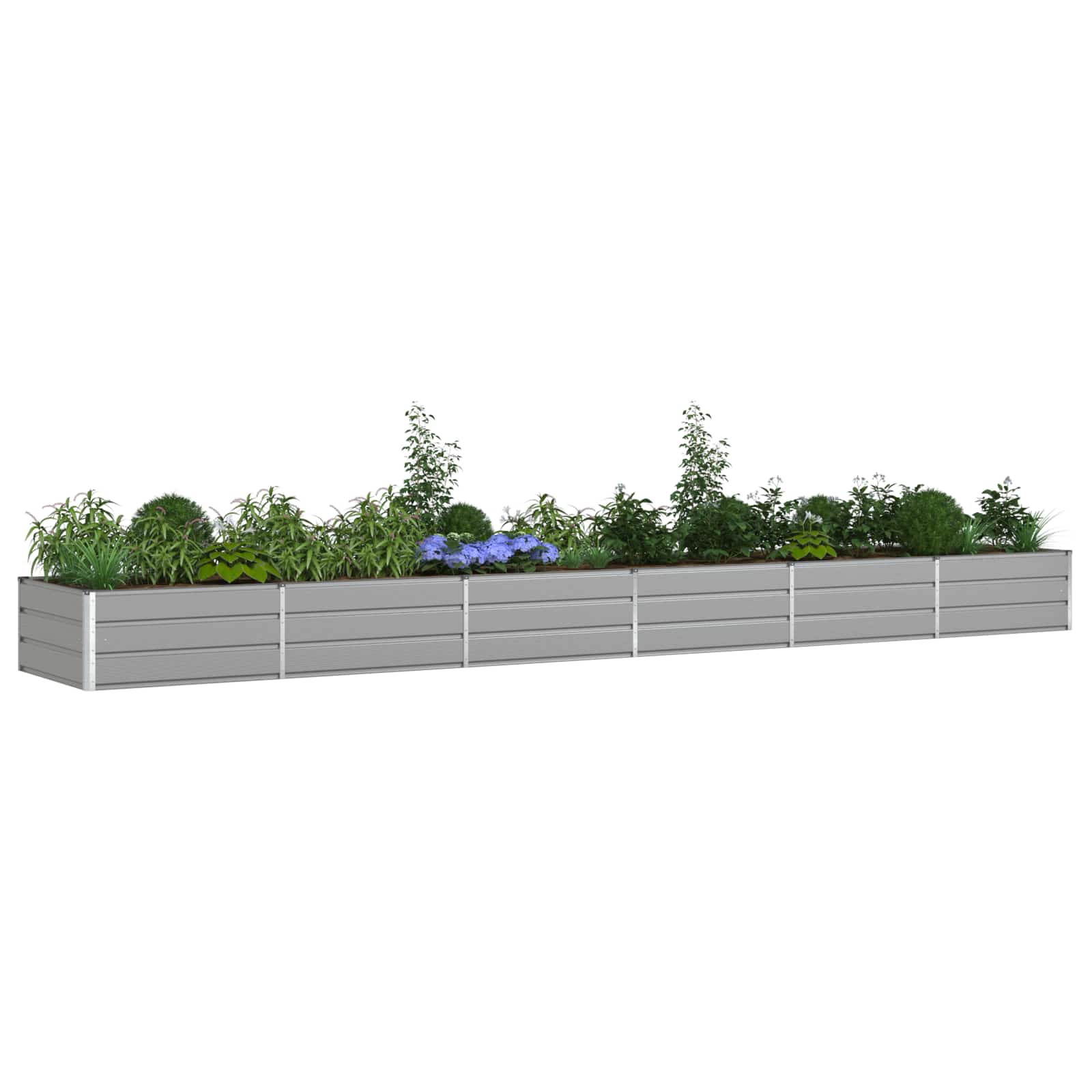 vidaXL Donica Jasnoszary 580 x 100 x 45 cm Stal Galwanizowana