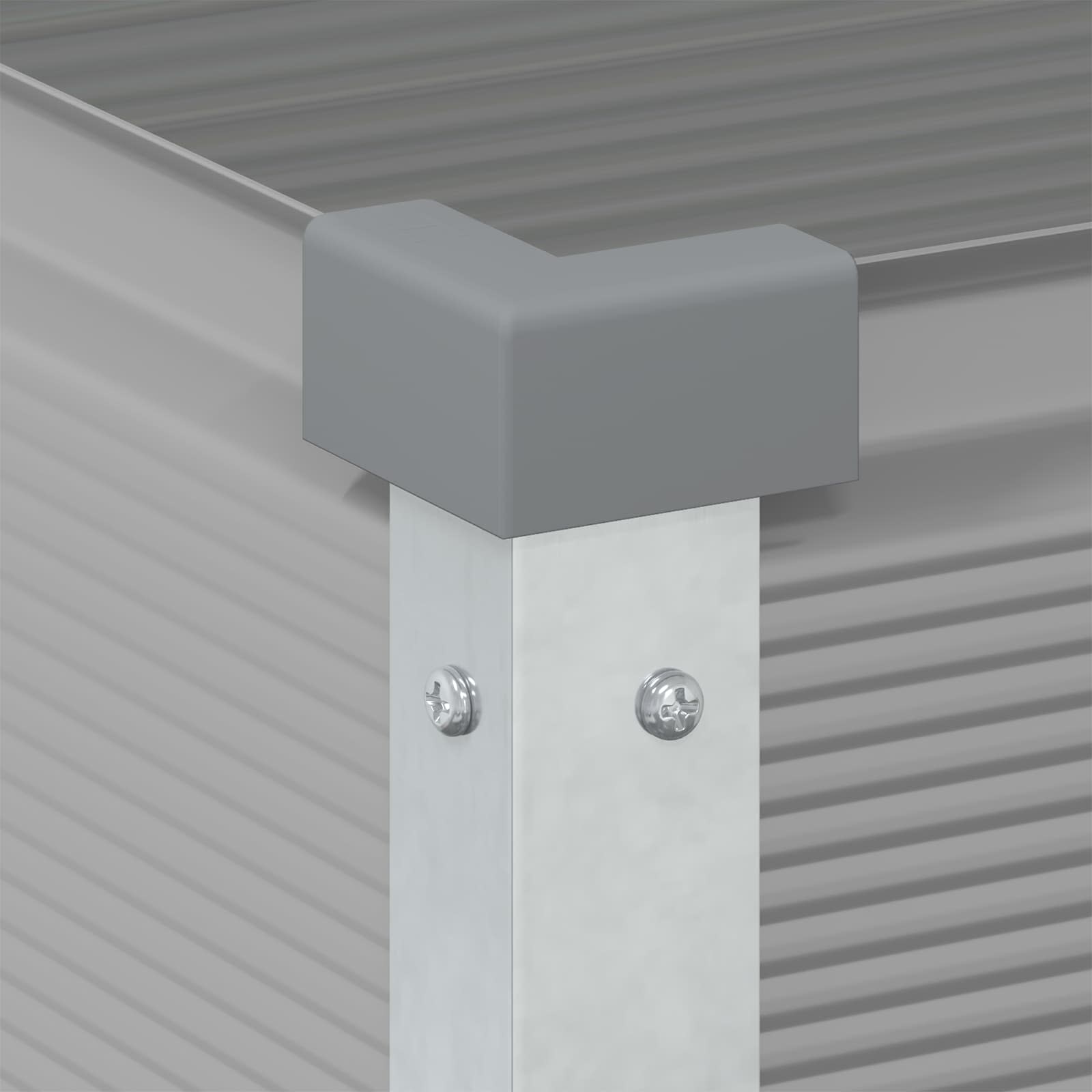 vidaXL Donica Jasnoszary 100 x 45 x 90 cm Stal Galwanizowana