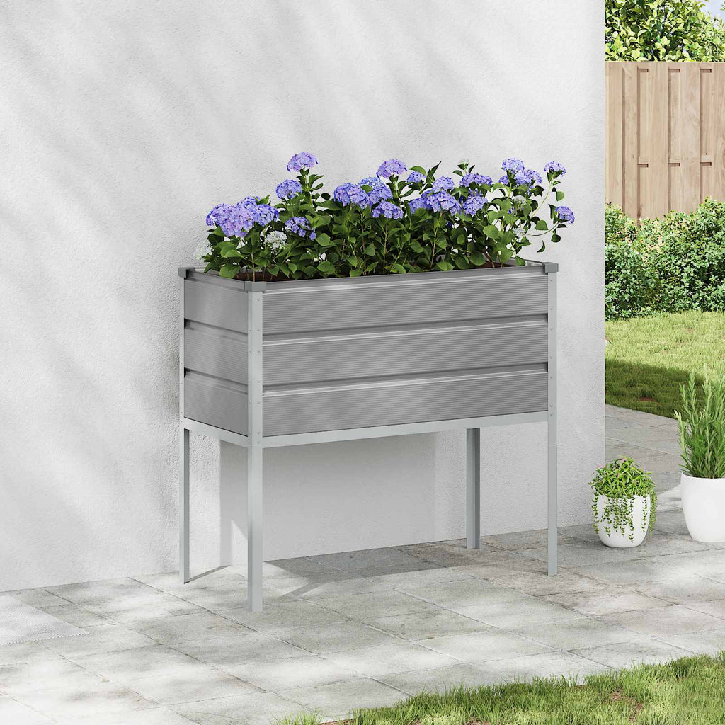 vidaXL Donica Jasnoszary 100 x 45 x 90 cm Stal Galwanizowana