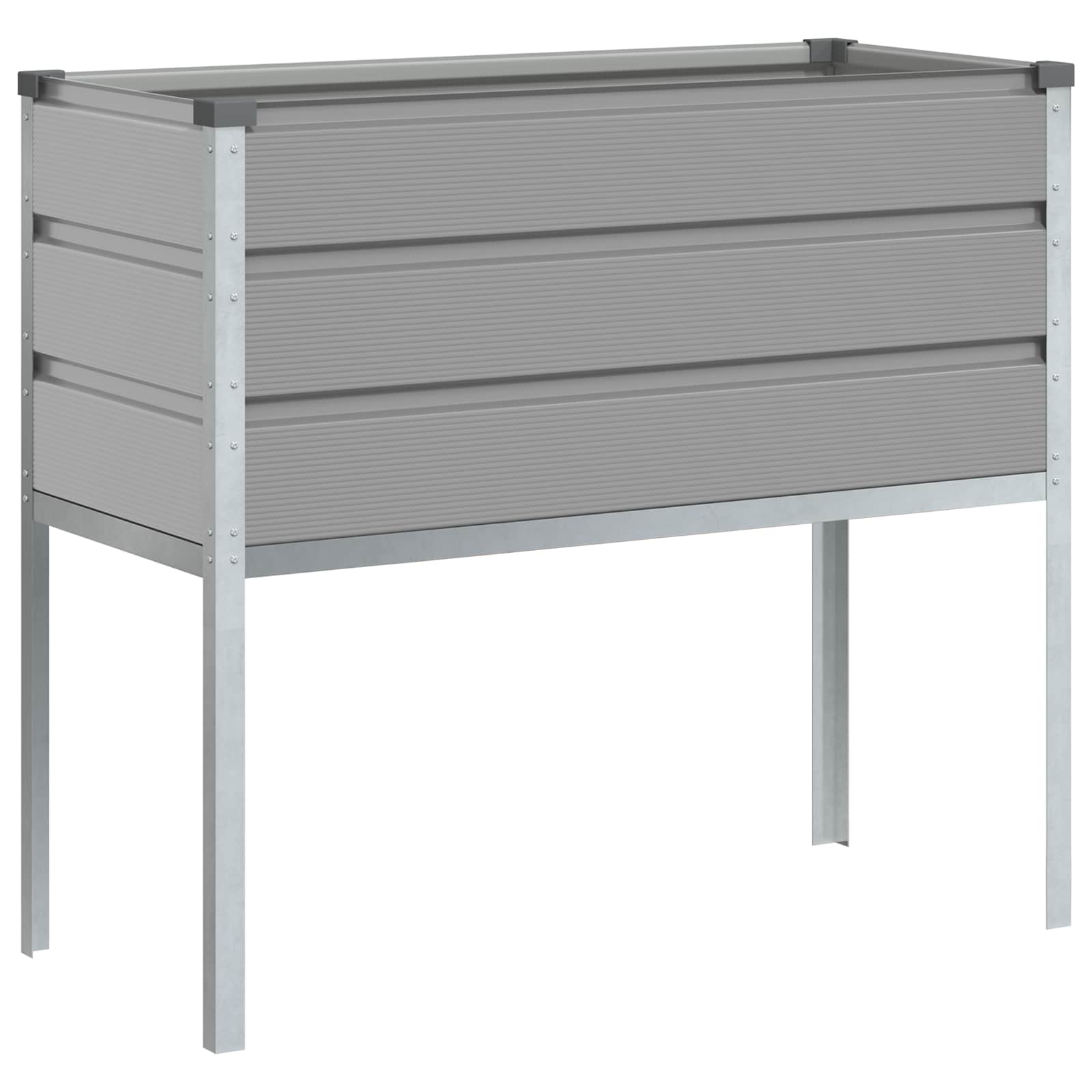 vidaXL Donica Jasnoszary 100 x 45 x 90 cm Stal Galwanizowana