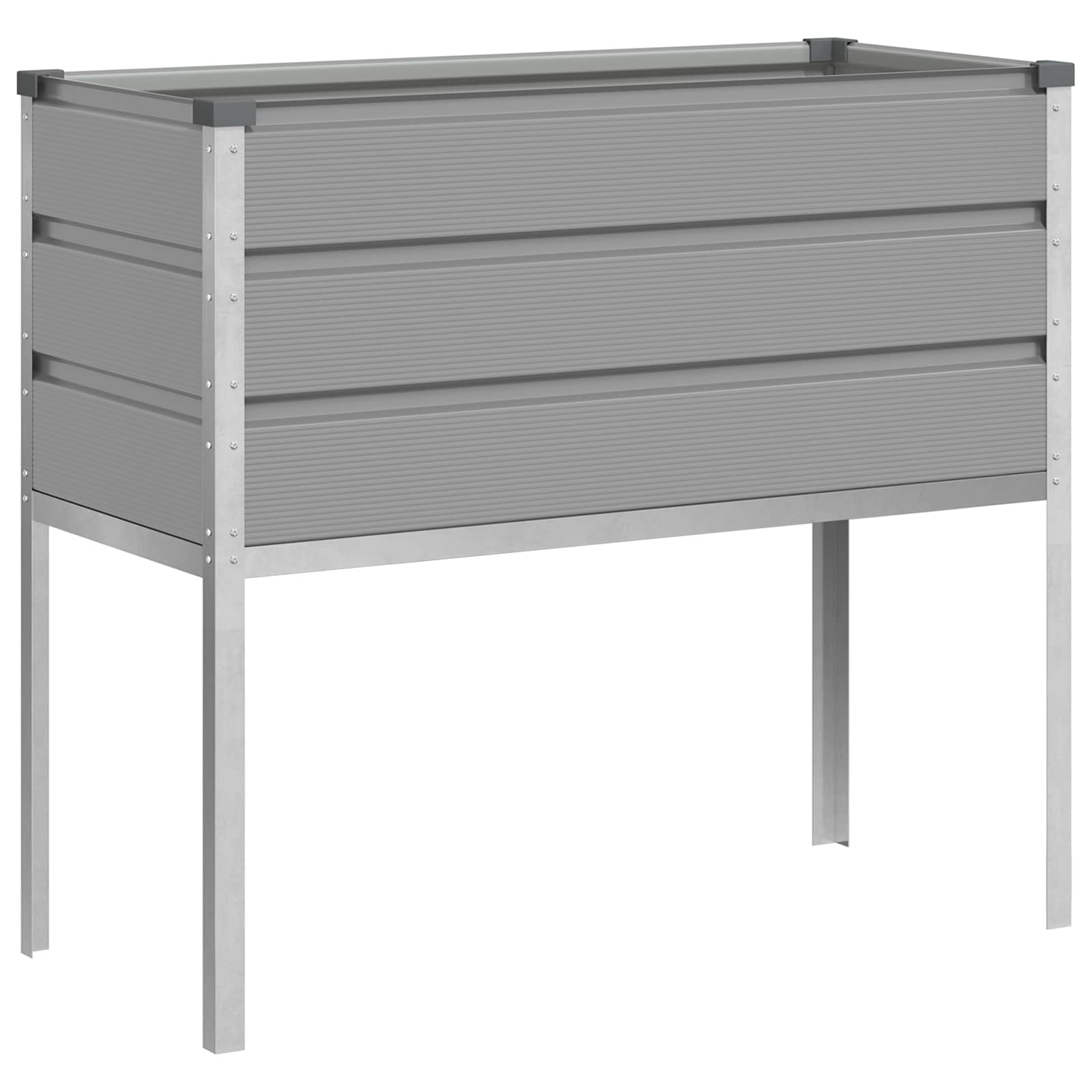 vidaXL Donica Jasnoszary 100 x 45 x 90 cm Stal Galwanizowana