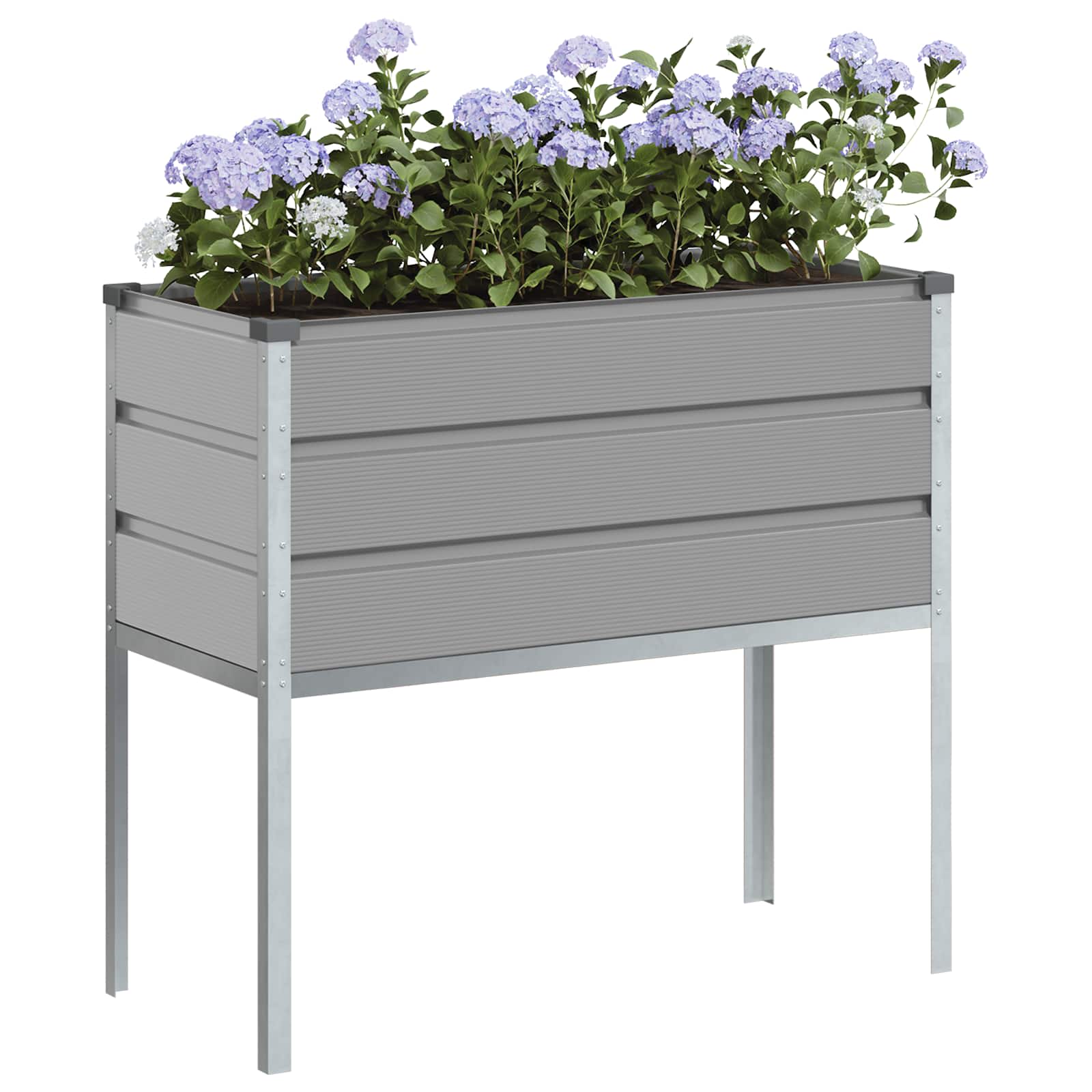 vidaXL Donica Jasnoszary 100 x 45 x 90 cm Stal Galwanizowana